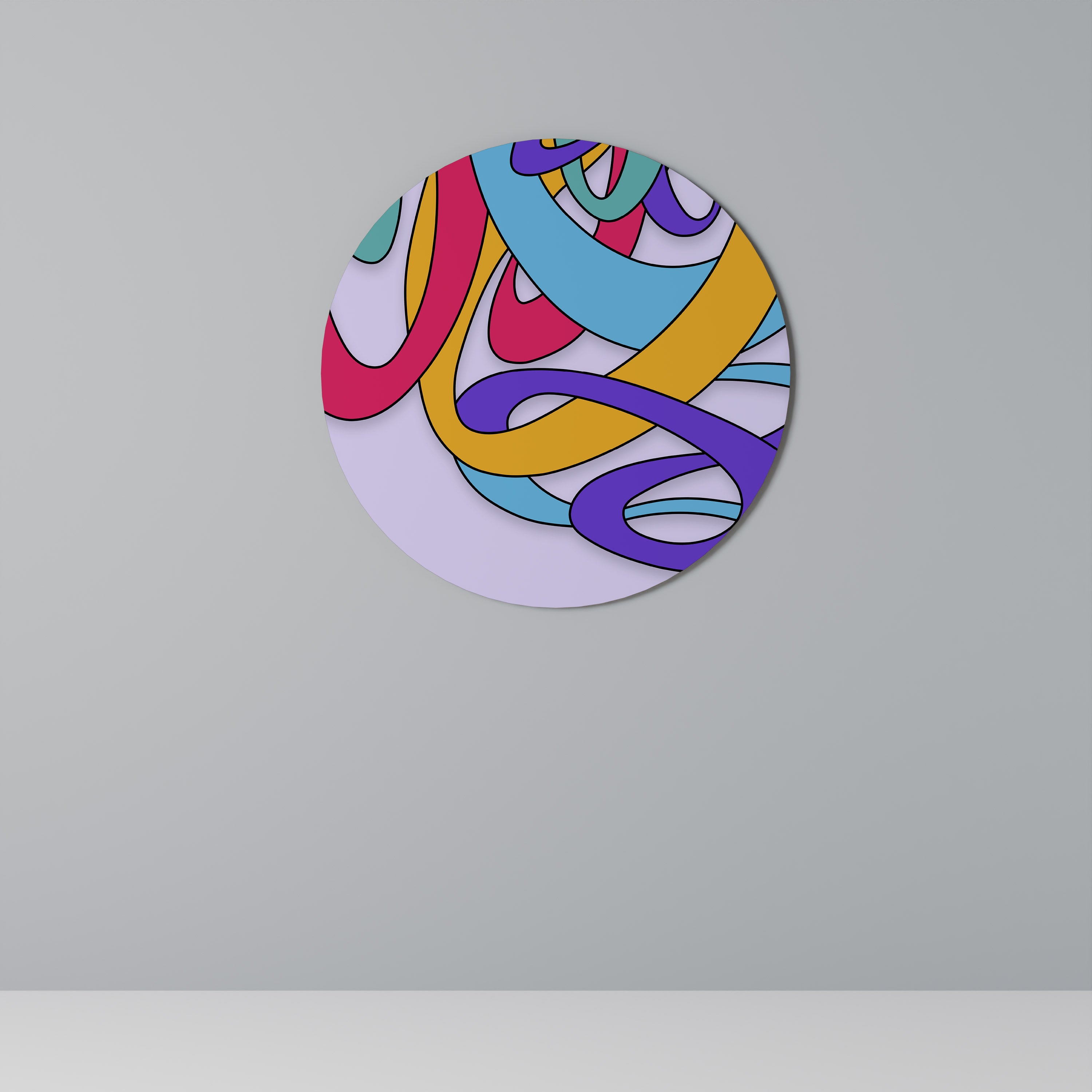 Στρογγυλή Τέχνη Τοίχου COLOR STREAM