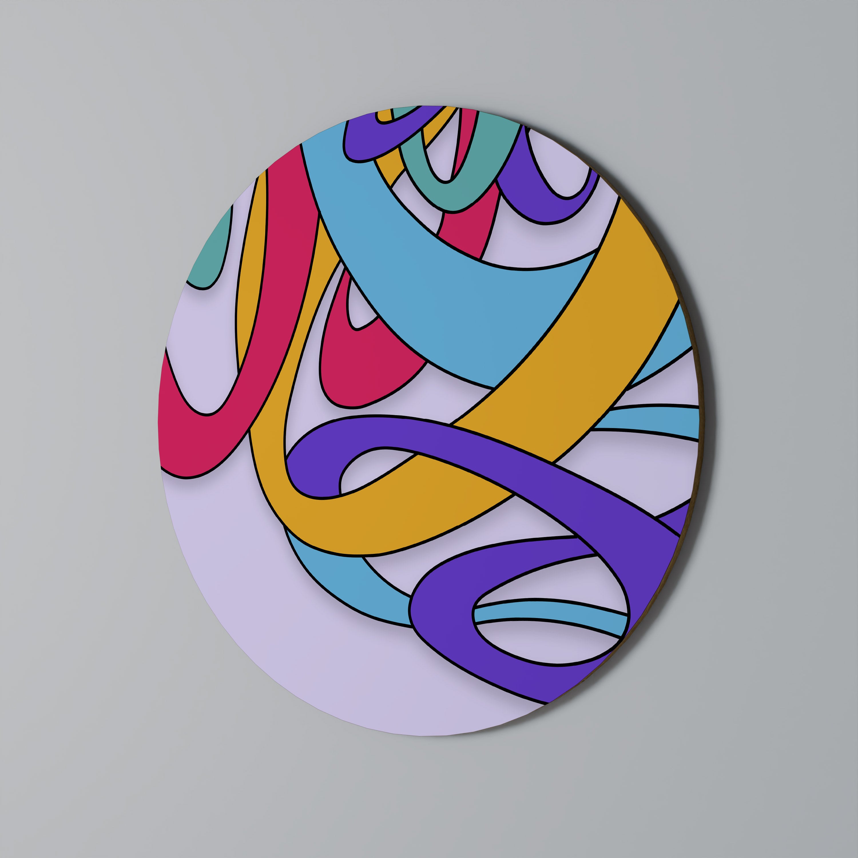Στρογγυλή Τέχνη Τοίχου COLOR STREAM