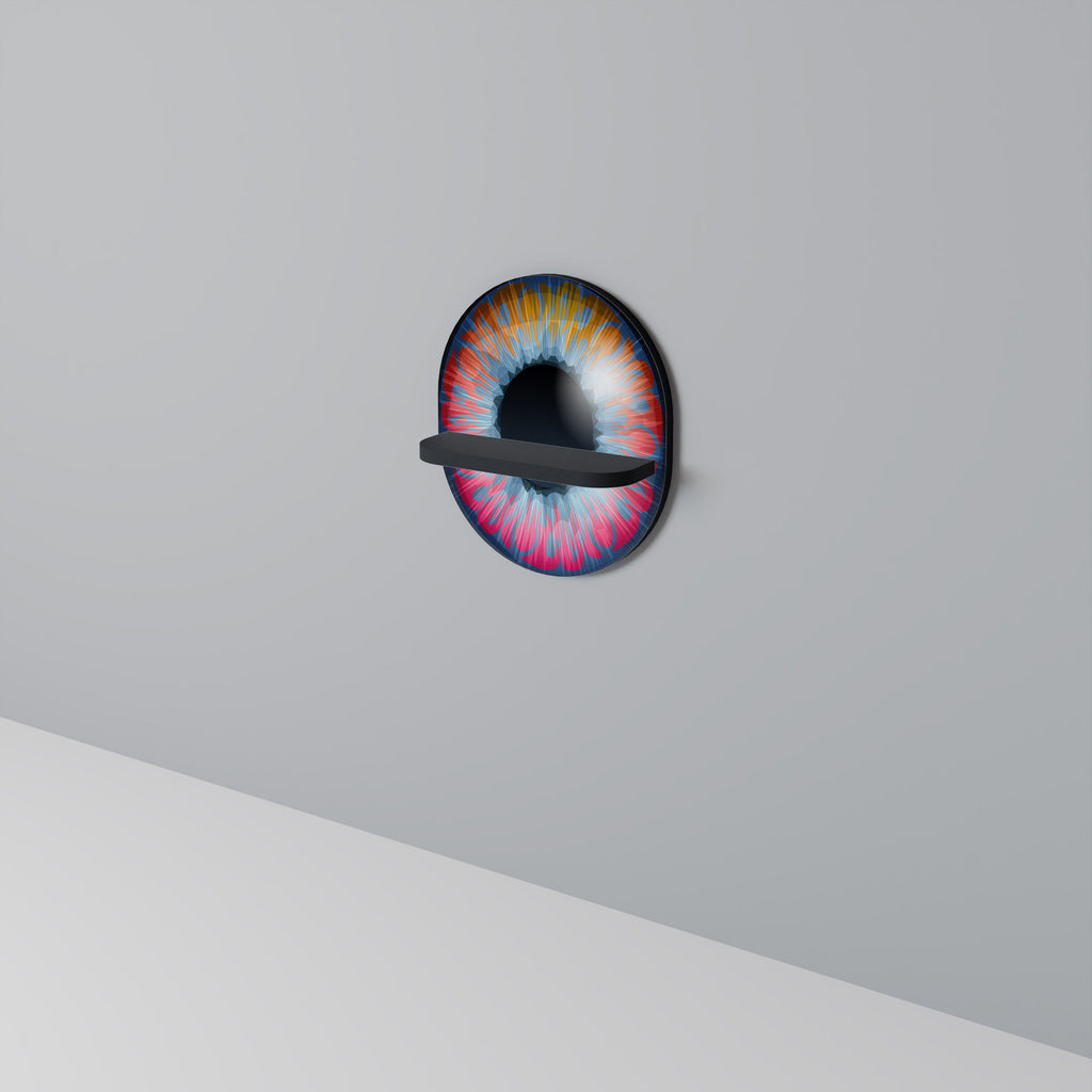 FANTASY EYE Oval Art Shelf In Black Finish