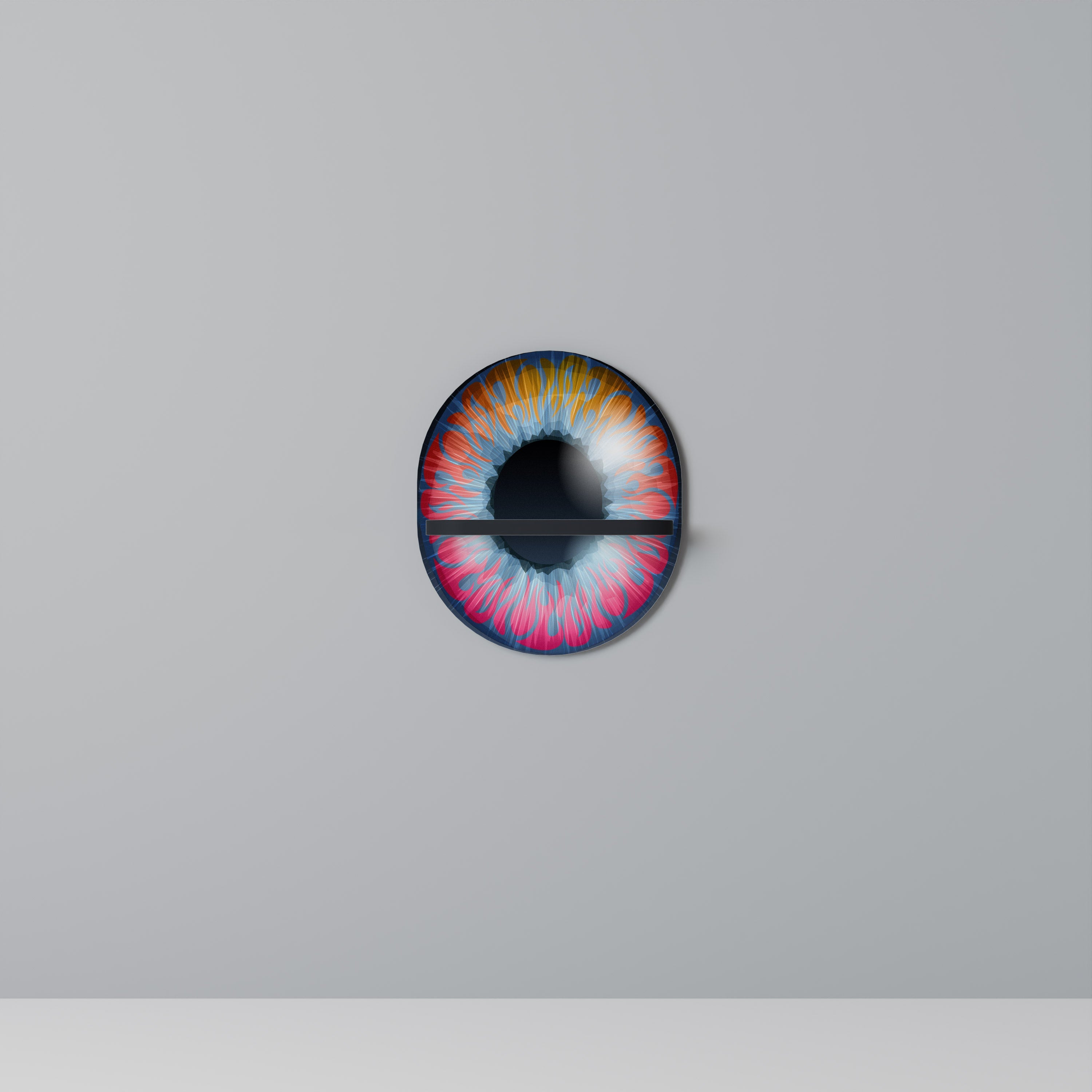Οβάλ Ράφι FANTASY EYE σε Μαύρο Φινίρισμα