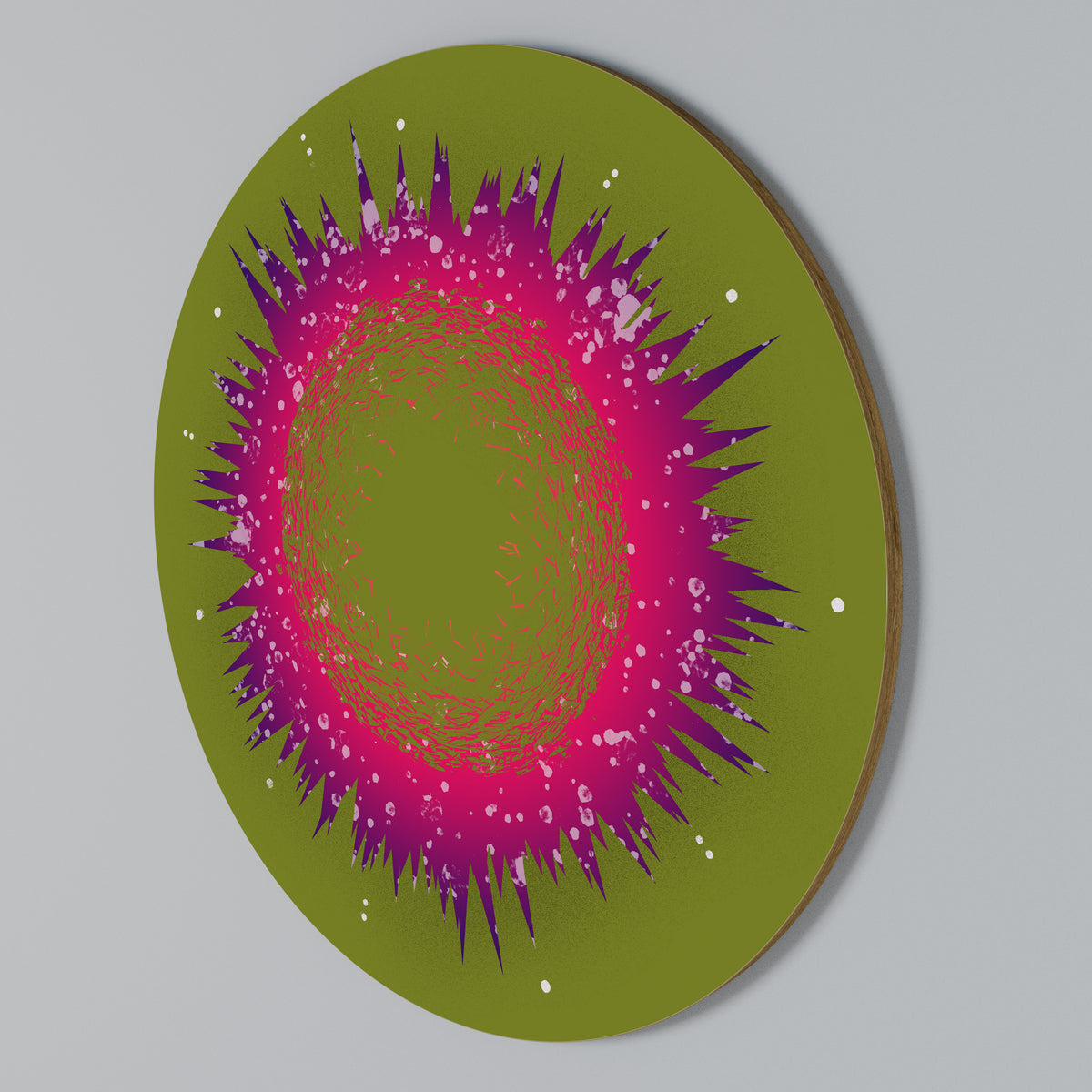 EXPLOSION ESSENCE Round Wall Art