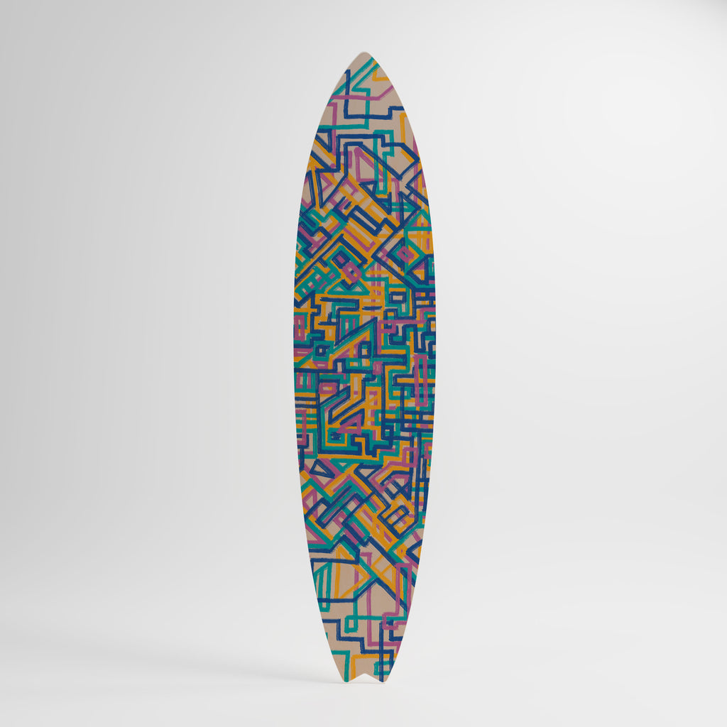 MEMORIES MAP Surfboard Decorative Panel