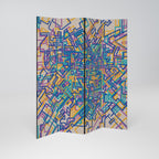 MEMORIES MAP Παραβάν με 4 πάνελ