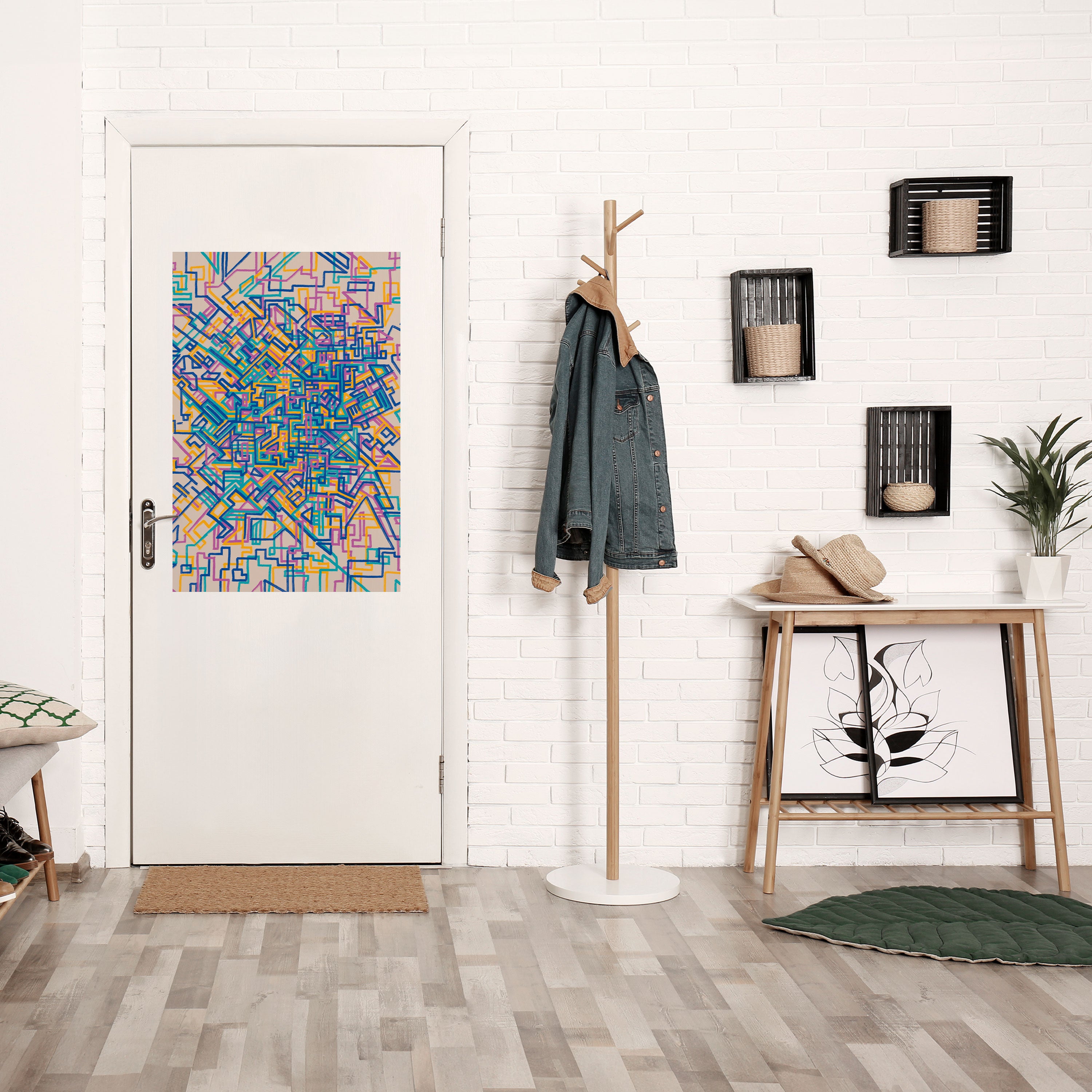MEMORIES MAP Peel and Stick Vertical Poster