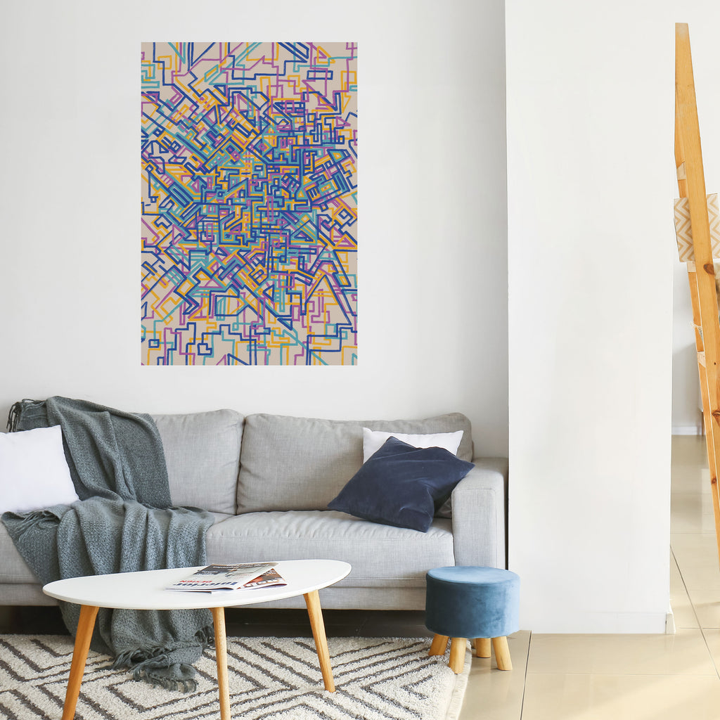 MEMORIES MAP Peel and Stick Vertical Poster
