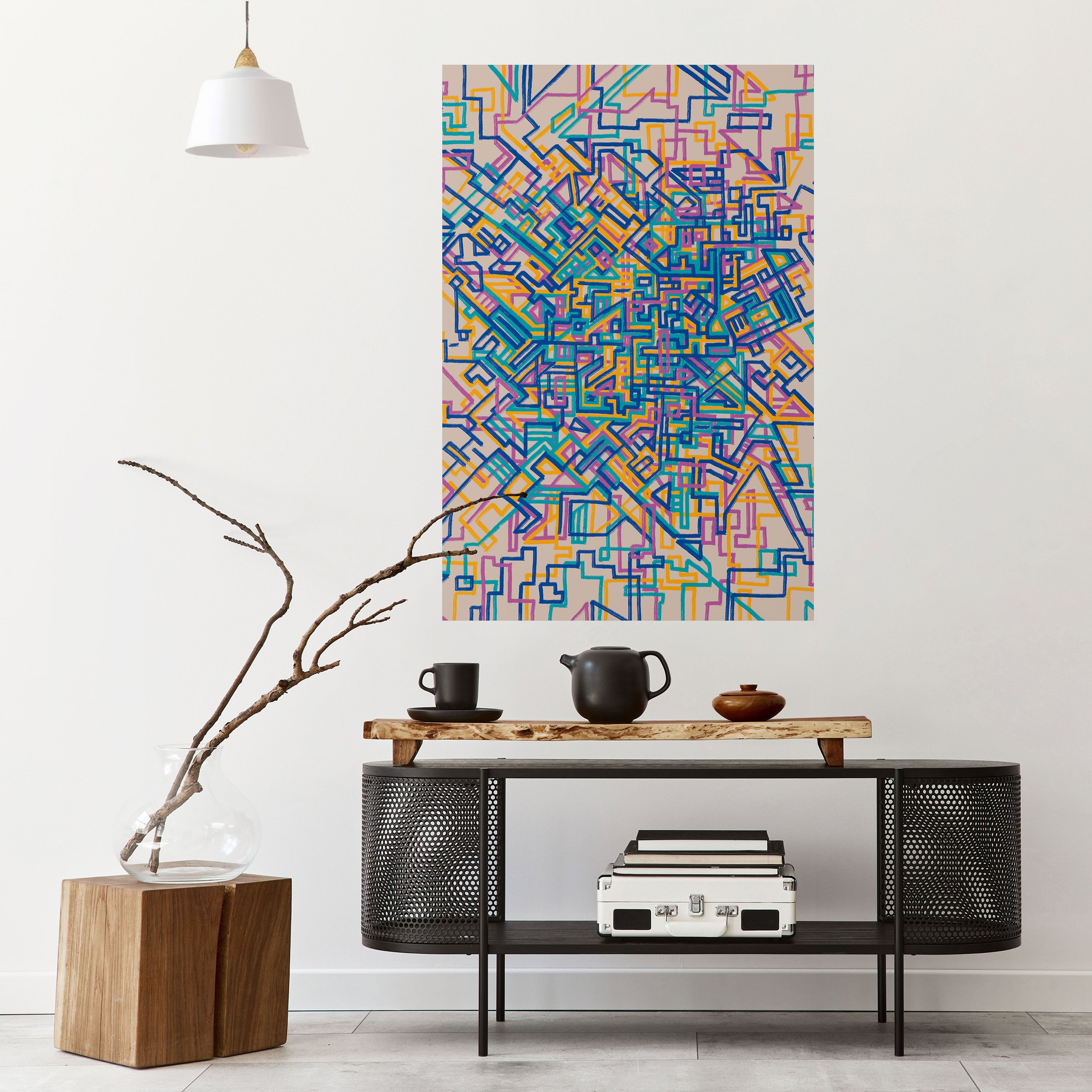 MEMORIES MAP Peel and Stick Vertical Poster