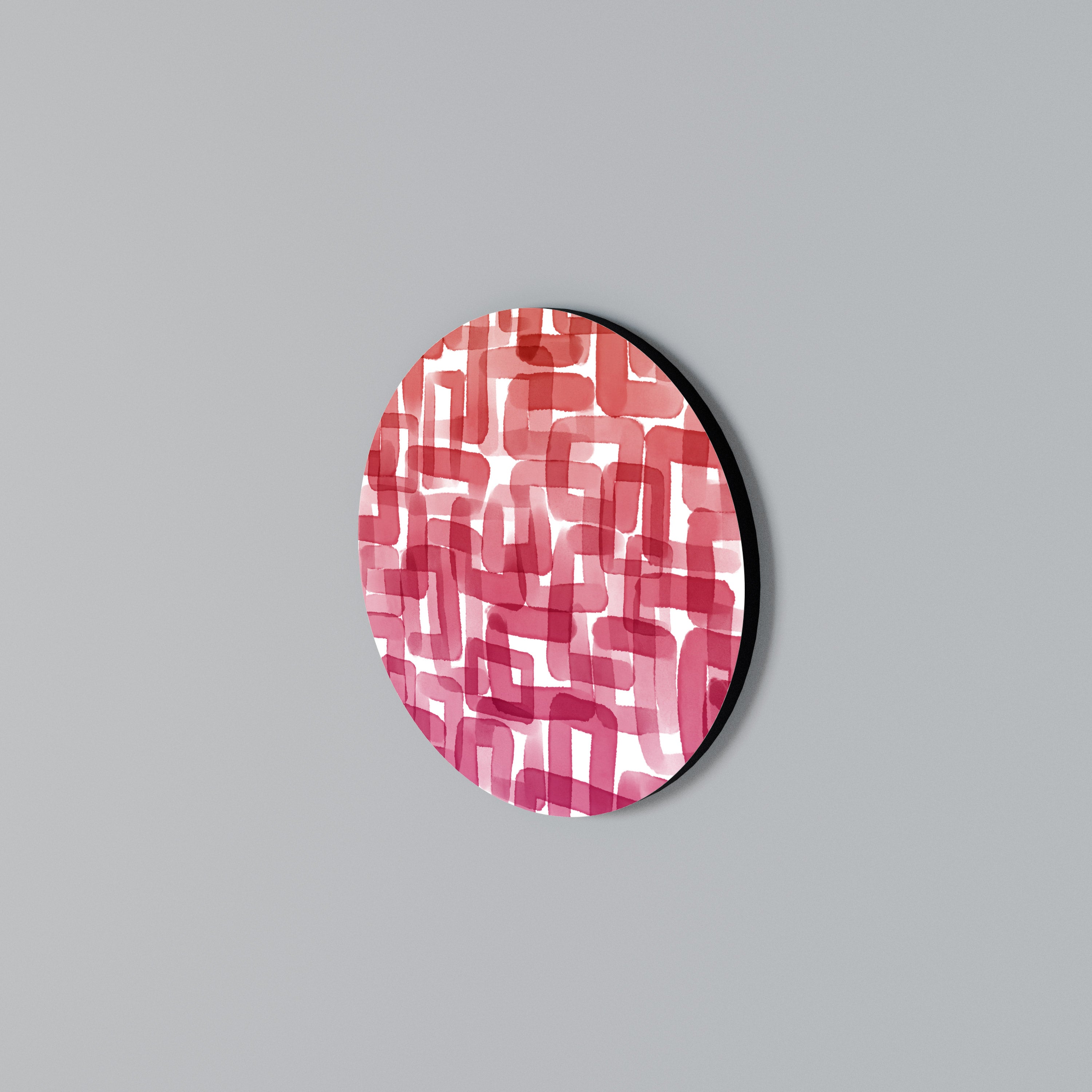 KALEIDOSCOPIC CUBISM Round Wall Art