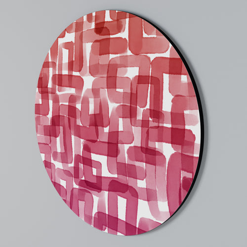 KALEIDOSCOPIC CUBISM Round Wall Art