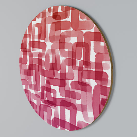 KALEIDOSCOPIC CUBISM Round Wall Art