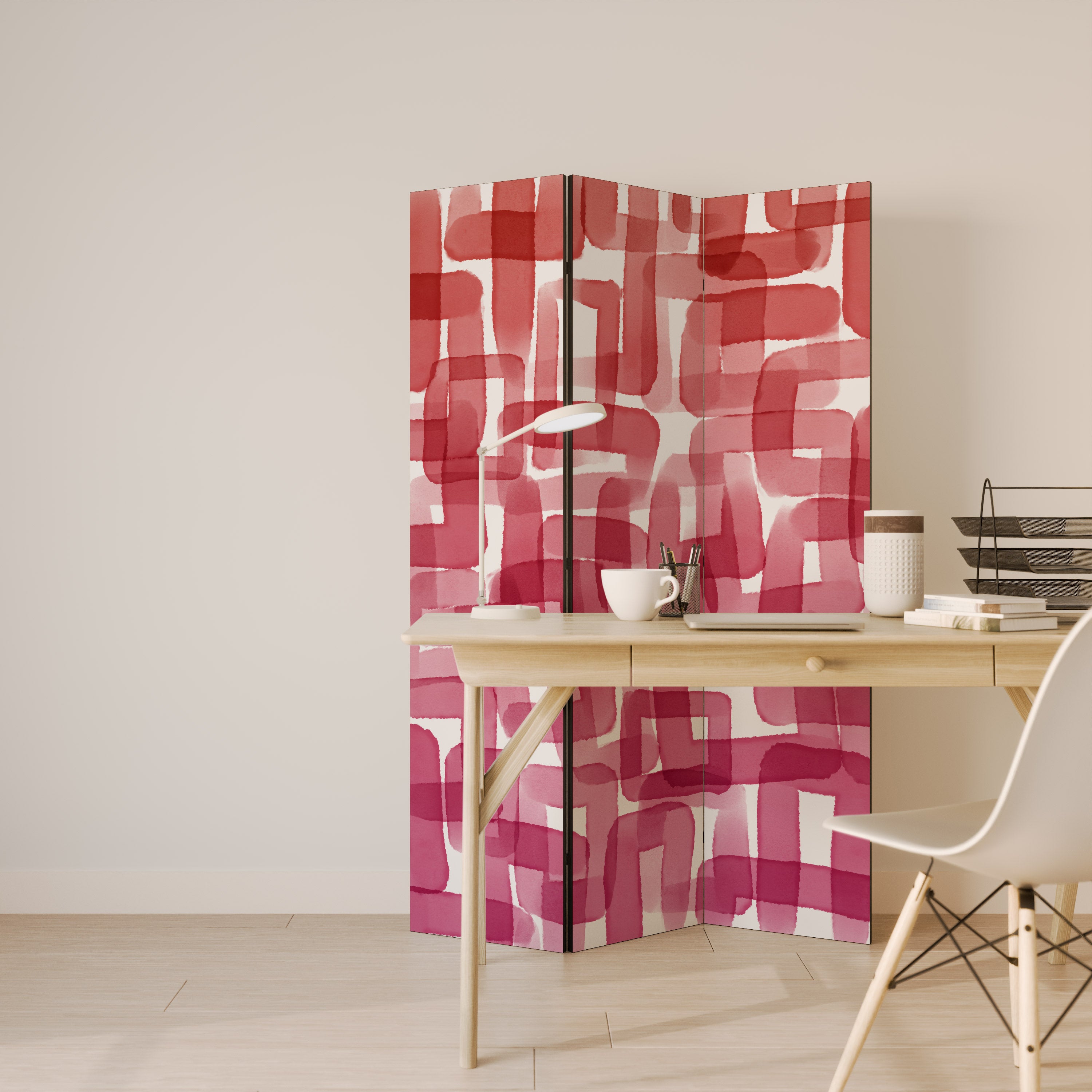 KALEIDOSCOPIC CUBISM 3-Panel Room Divider
