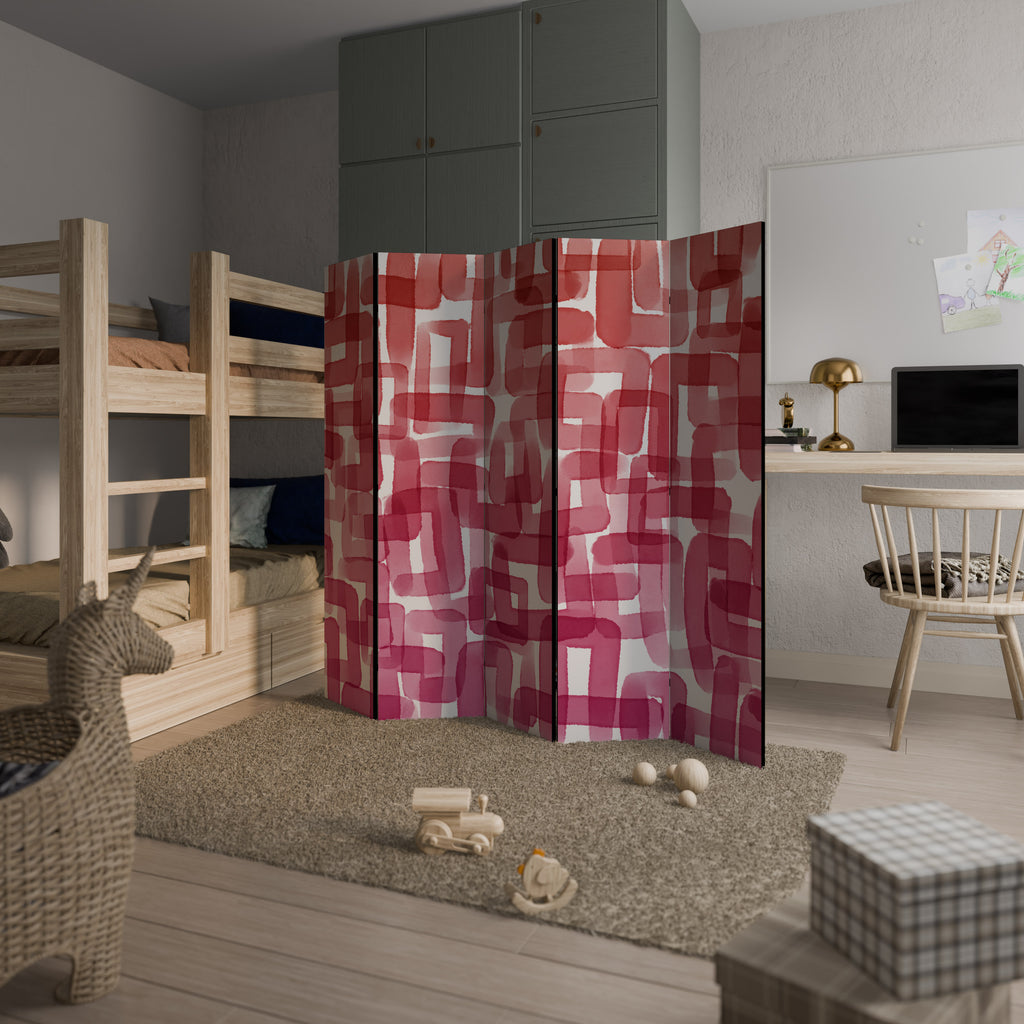 KALEIDOSCOPIC CUBISM 5-Panel Room Divider