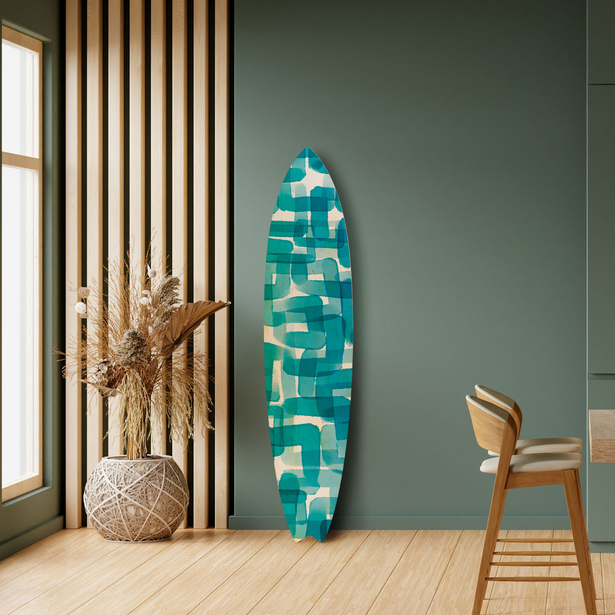 TURQUOISE RECTANGLES Διακοσμητική σανίδα Surf