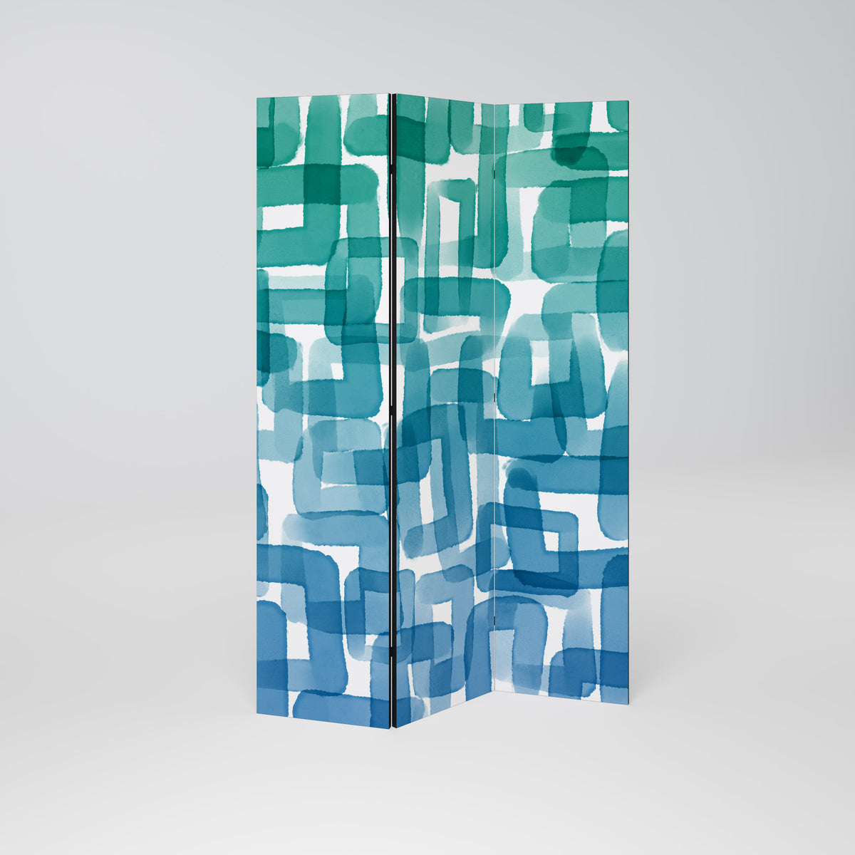 TURQUOISE RECTANGLES Παραβάν με 3 πάνελ