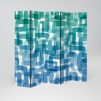 TURQUOISE RECTANGLES Παραβάν με 5 πάνελ