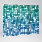 TURQUOISE RECTANGLES Παραβάν με 6 πάνελ