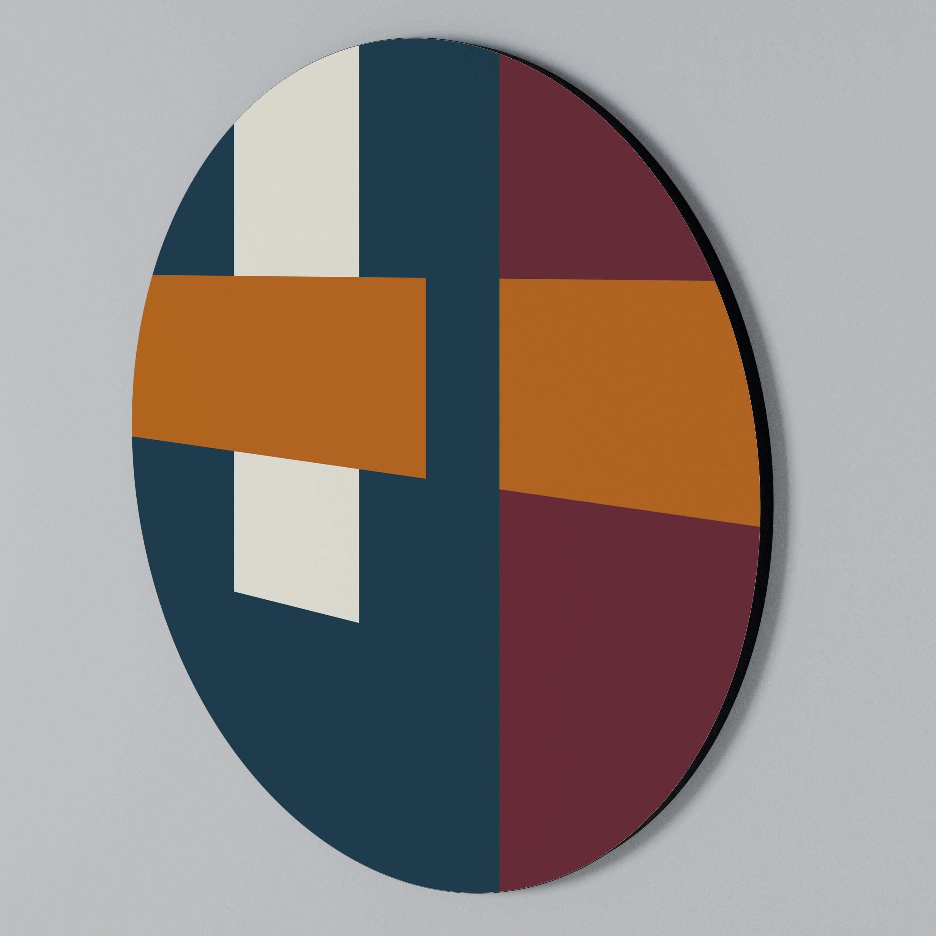 GEOMETRIC MELANCHOLY Round Wall Art