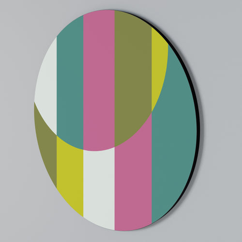 PLAYFUL SURFACE SYMPHONY Round Wall Art