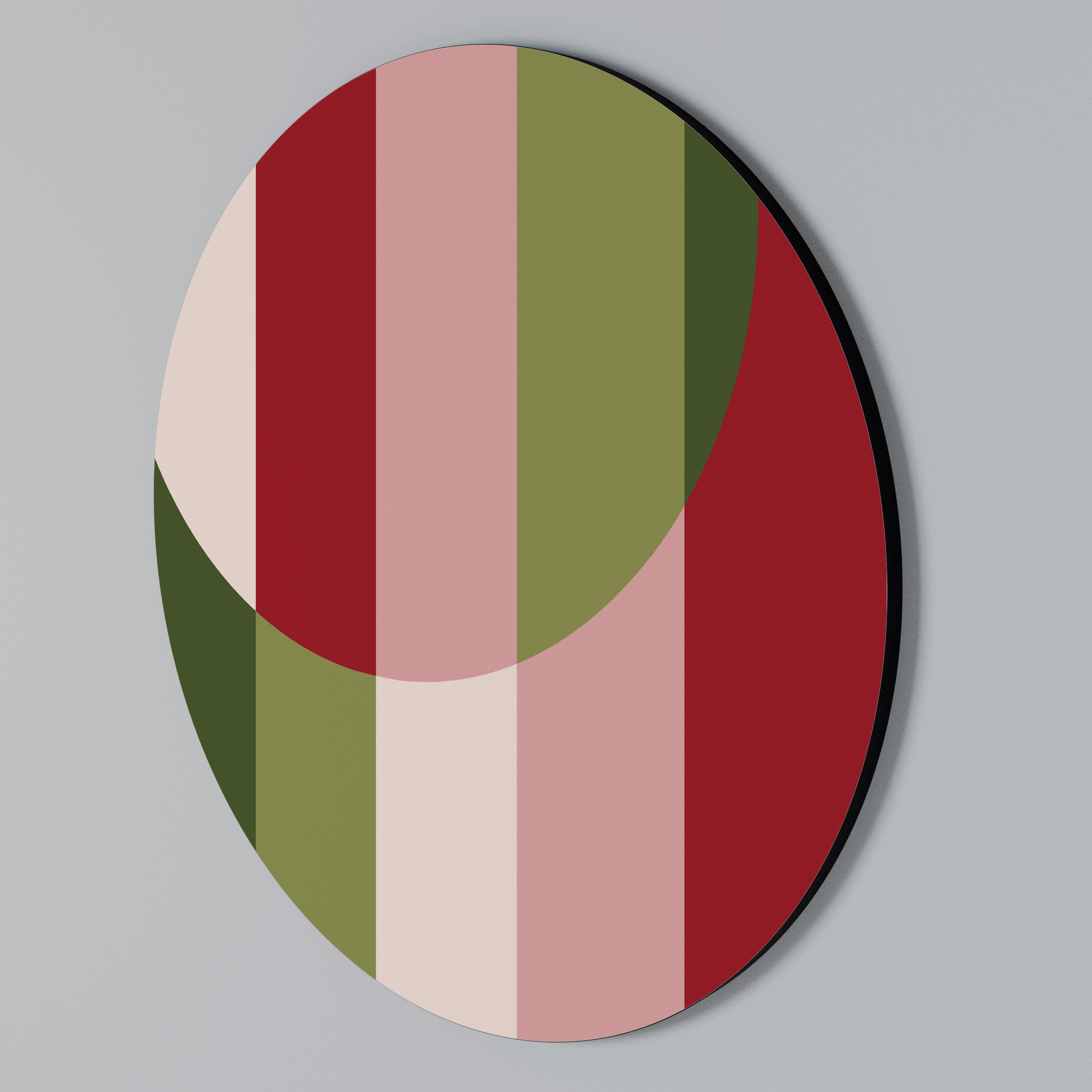 SMILING GEOMETRY Round Wall Art