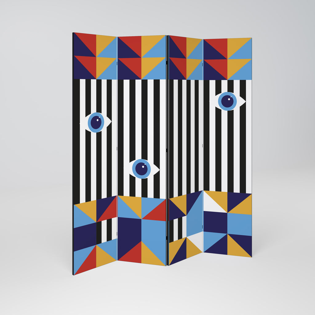 ABSTRACTION AND GEOMETRY Παραβάν με 4 πάνελ