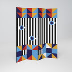 ABSTRACTION AND GEOMETRY Παραβάν με 4 πάνελ