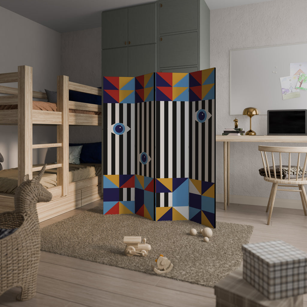 ABSTRACTION AND GEOMETRY Παραβάν με 4 πάνελ