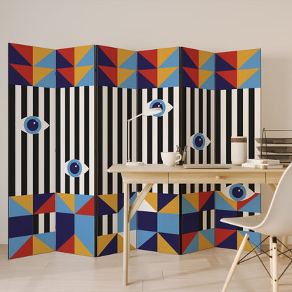ABSTRACTION AND GEOMETRY 6-Panel Room Divider