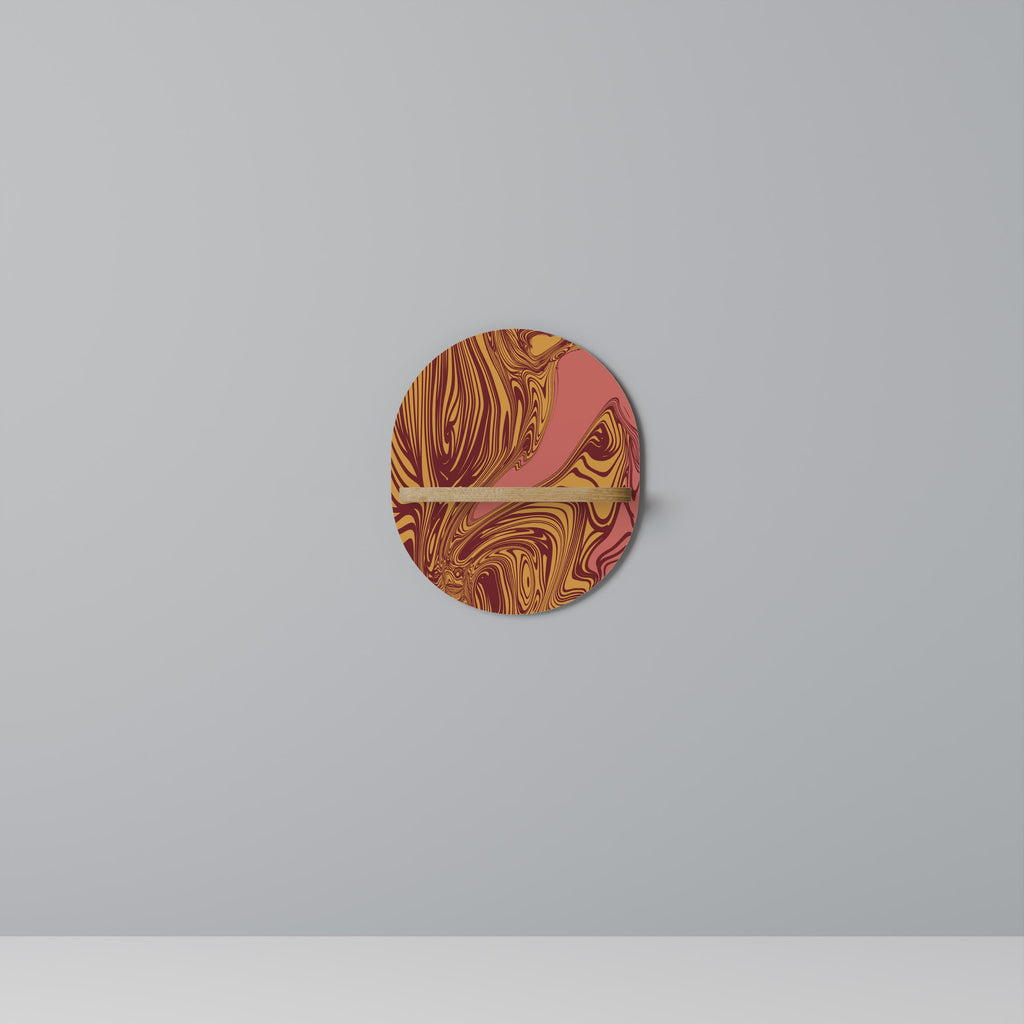 FLOATING THOUGHTS Oval Art Shelf In Oak Effect