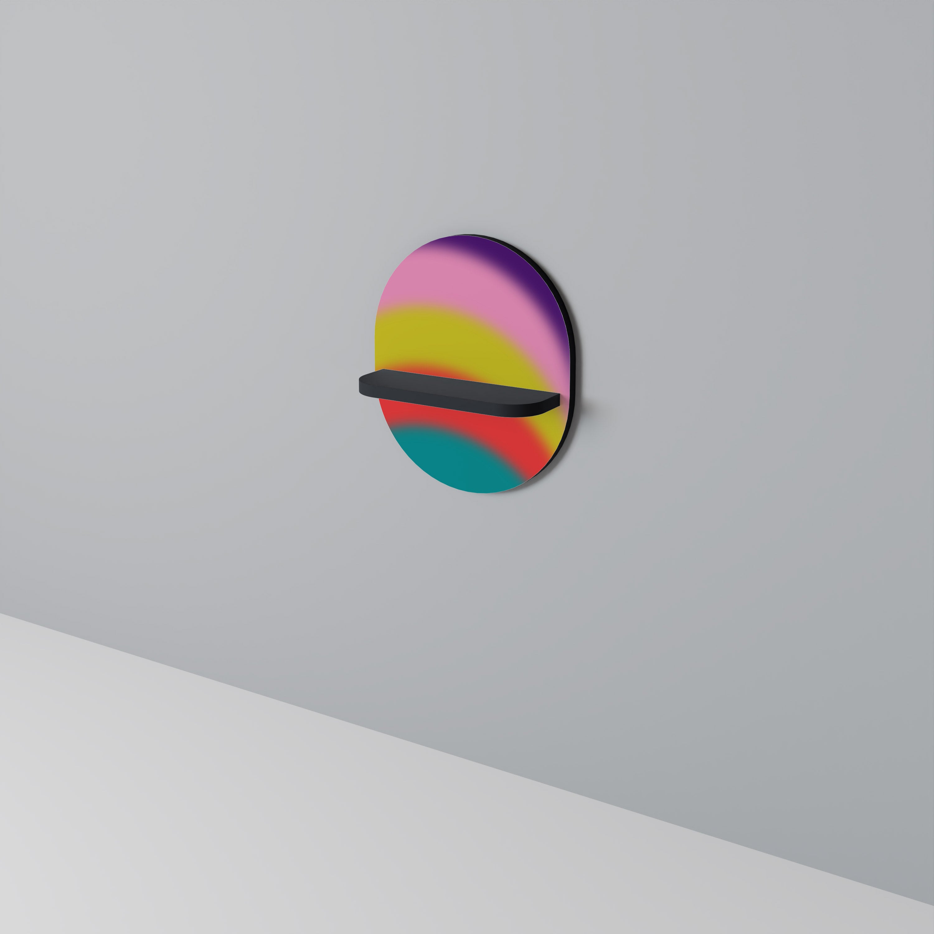 Οβάλ Ράφι RAINBOW TIME σε Μαύρο Φινίρισμα