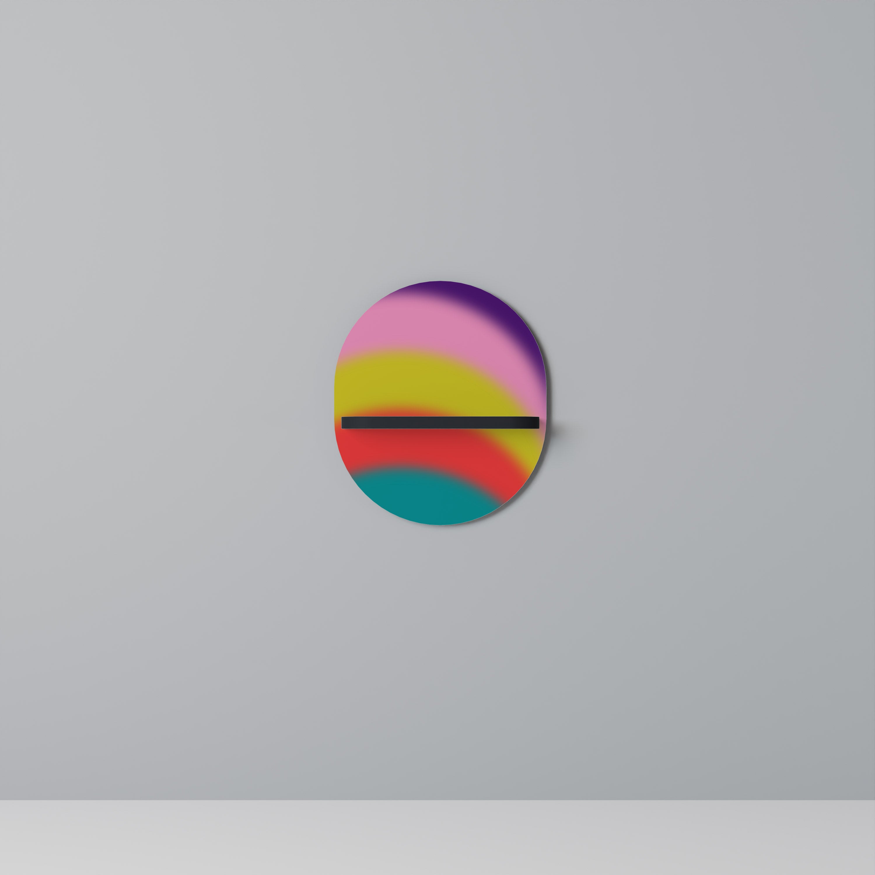 Οβάλ Ράφι RAINBOW TIME σε Μαύρο Φινίρισμα