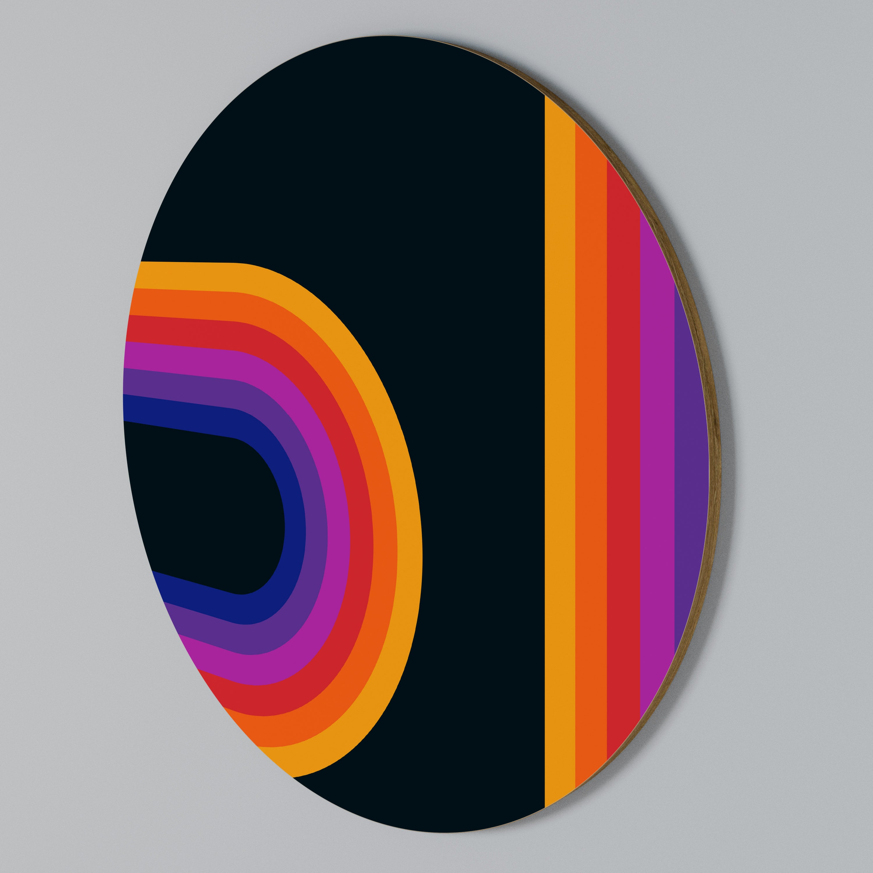 BLINDED BY THE LIGHTS Round Wall Art