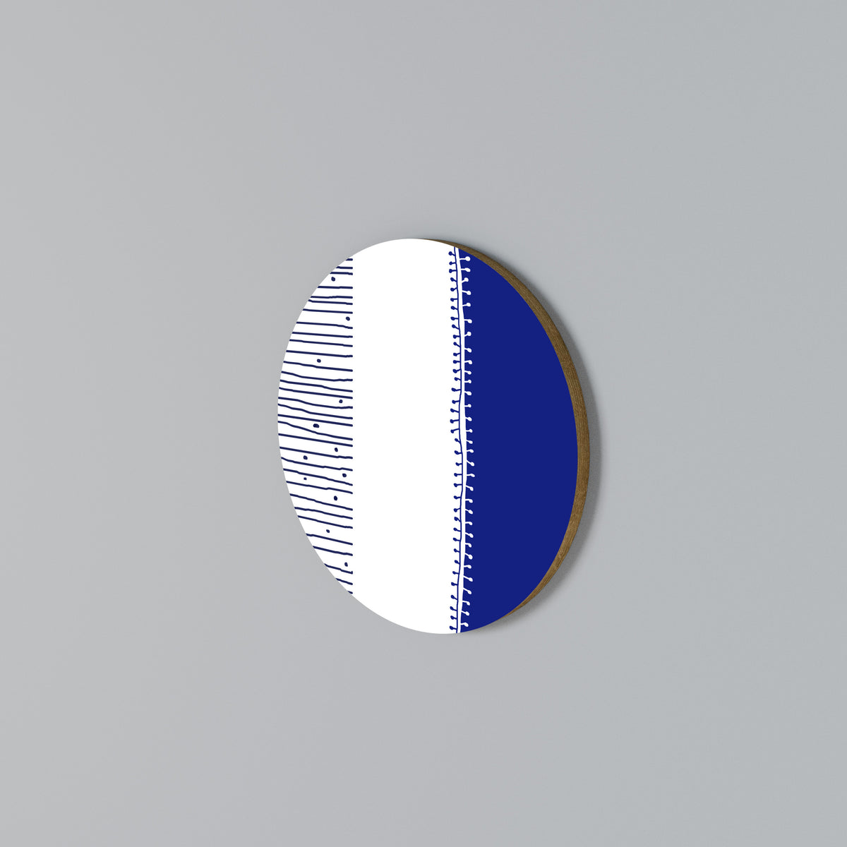 BLUE HARMONY DESIGN Στρογγυλός πίνακας ζωγραφικής