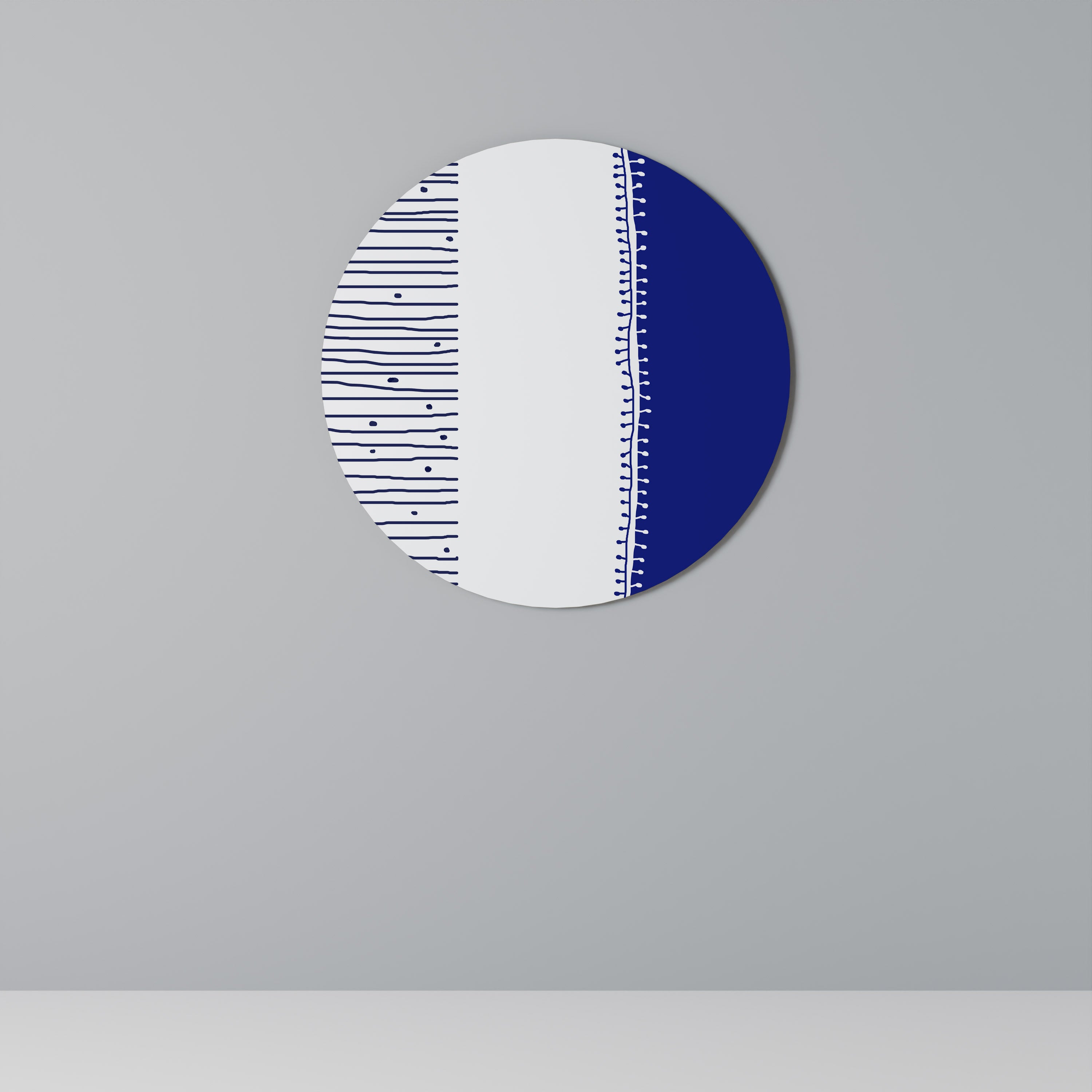 Στρογγυλή διακόσμηση τοίχου BLUE HARMONY DESIGN