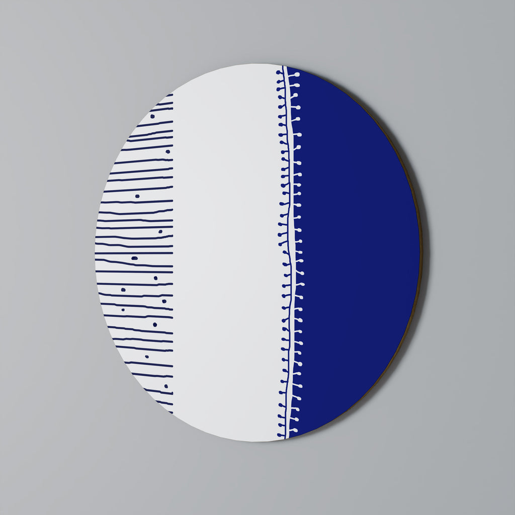 Στρογγυλή διακόσμηση τοίχου BLUE HARMONY DESIGN