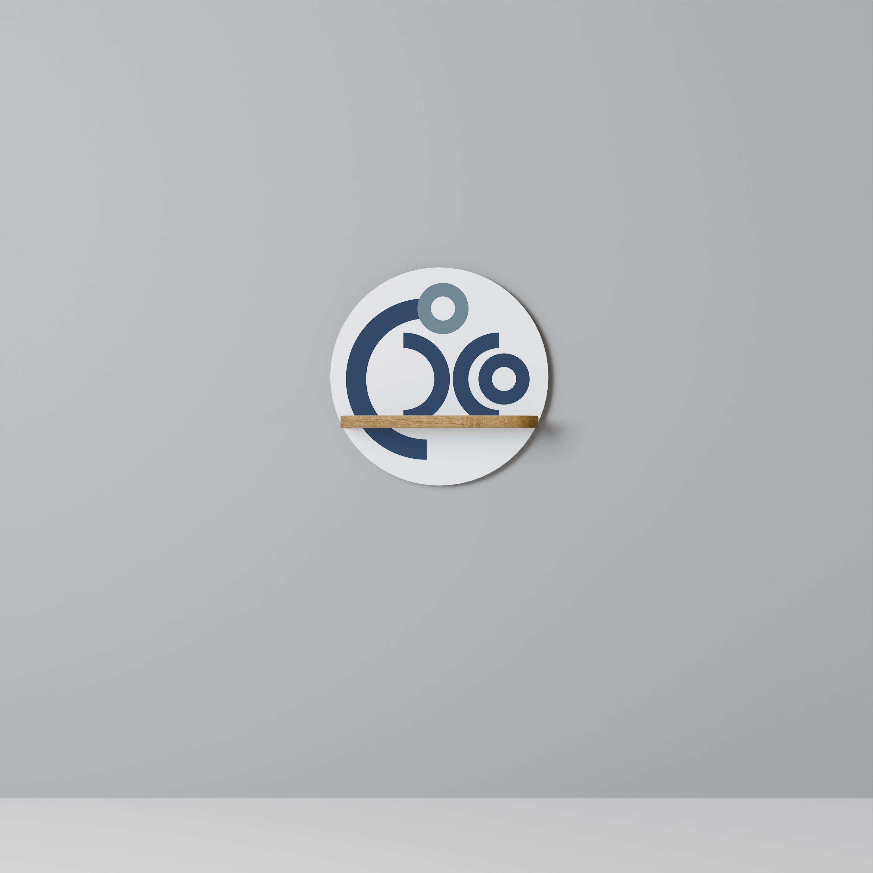 Στρογγυλό ράφι τέχνης ORB DESIGN σε όψη δρυός