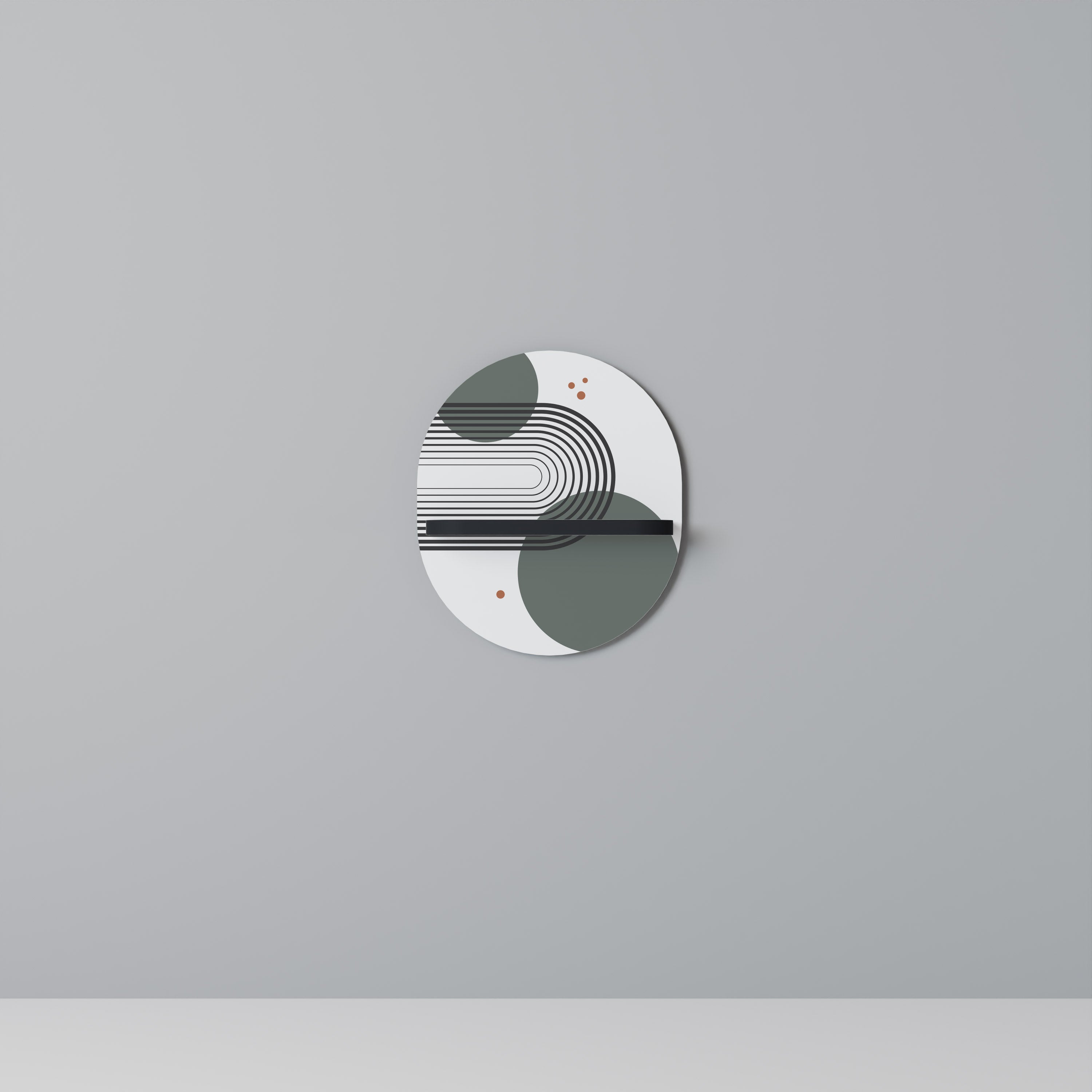 Οβάλ Ράφι ORBITAL DECOR σε Μαύρο Φινίρισμα