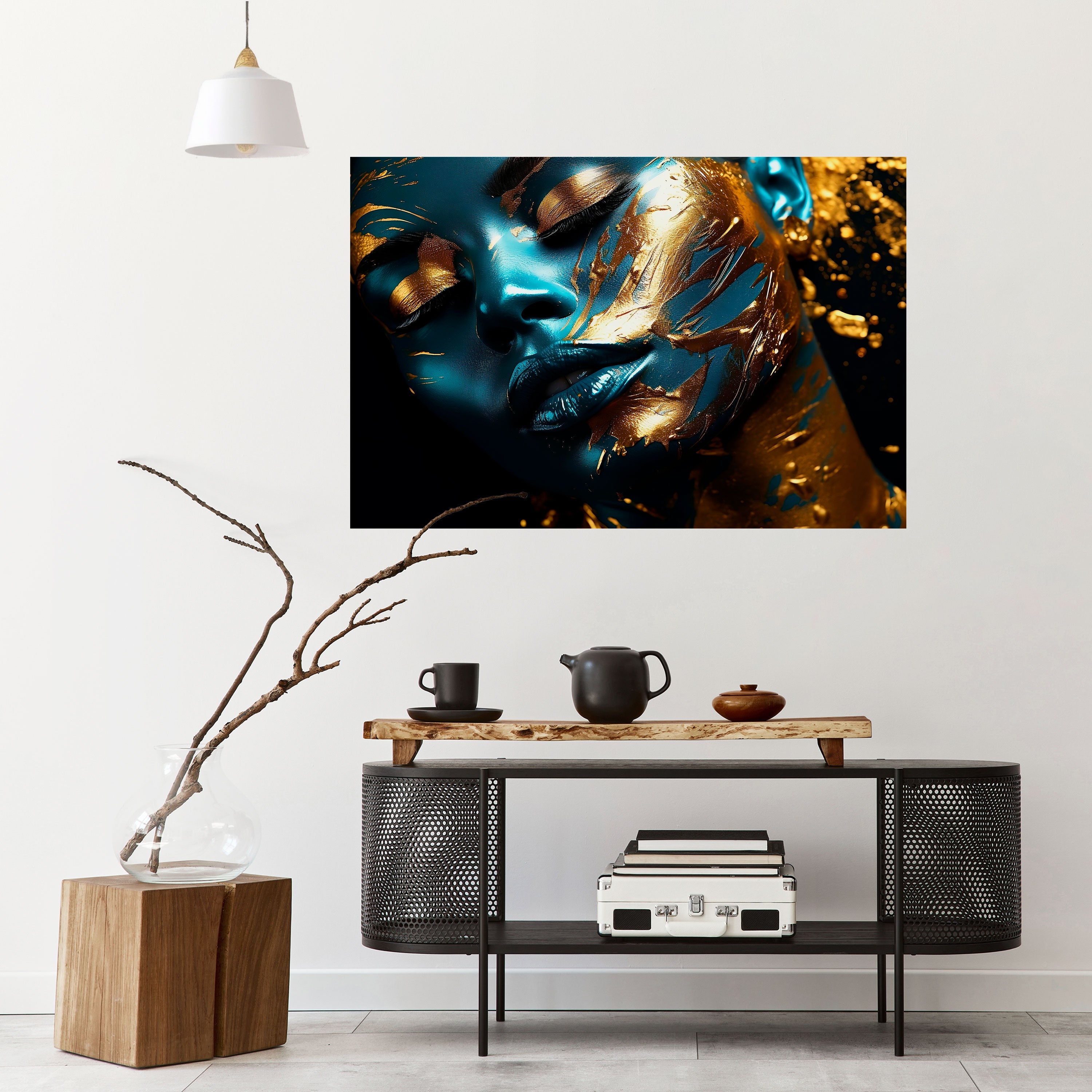 GOLDEN SERENITY Οριζόντια αφίσα με κολλητική ταινία