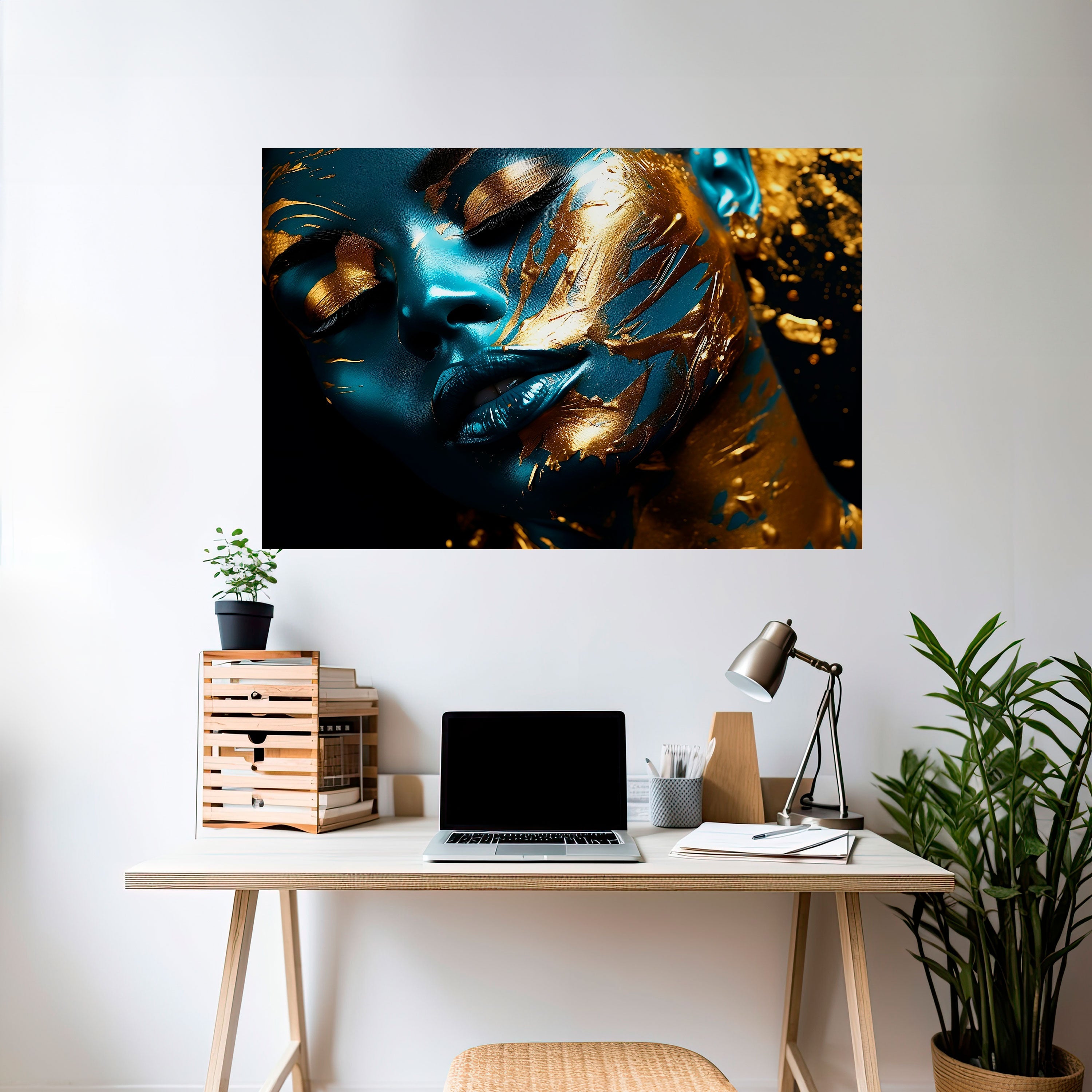 GOLDEN SERENITY Οριζόντια αφίσα με κολλητική ταινία