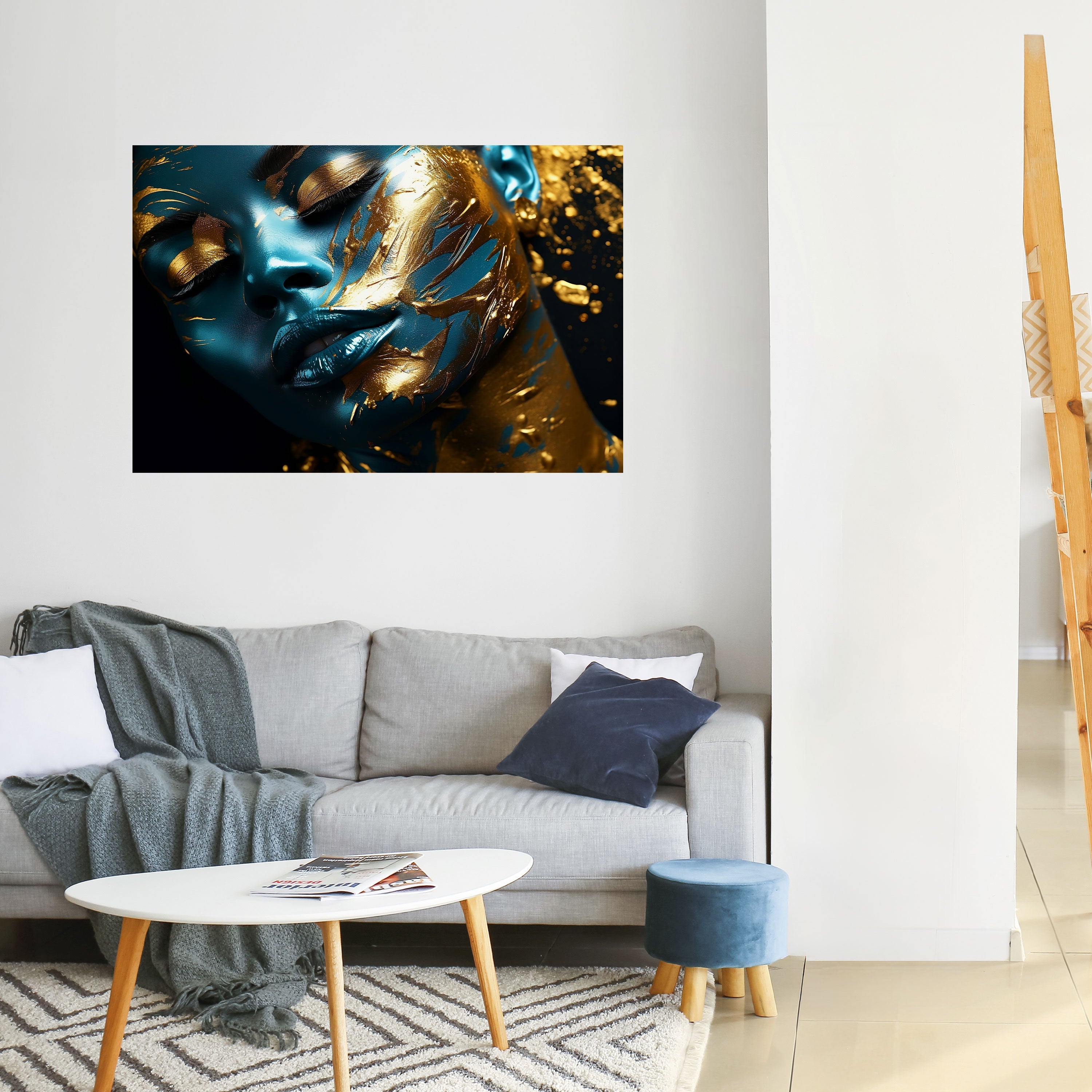 GOLDEN SERENITY Οριζόντια αφίσα με κολλητική ταινία