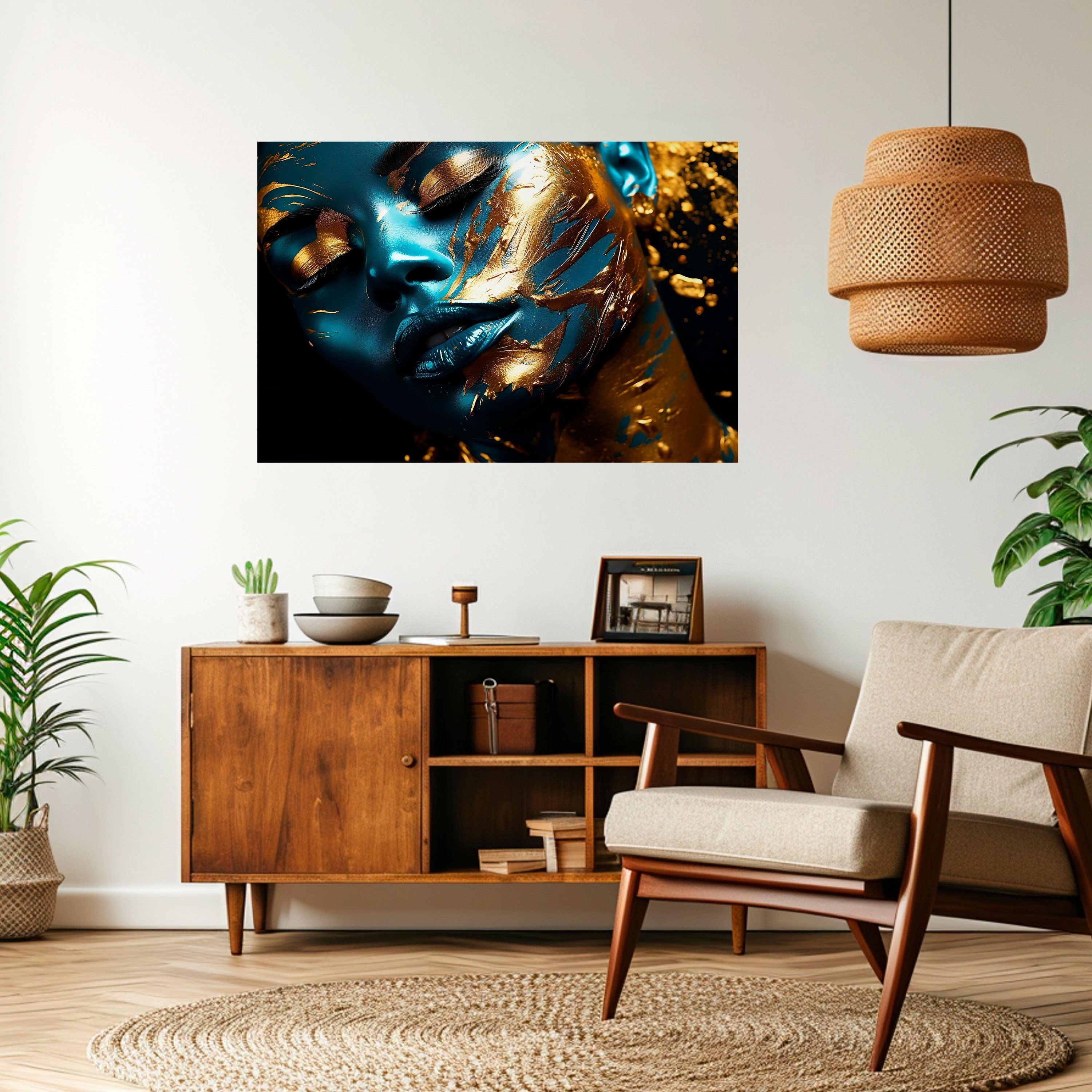 GOLDEN SERENITY Οριζόντια αφίσα με κολλητική ταινία