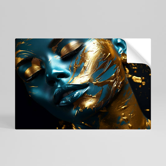 GOLDEN SERENITY Αυτοκόλλητη Αφίσα οριζόντια