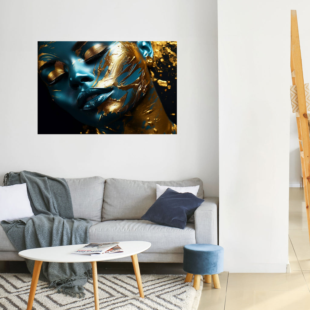 GOLDEN SERENITY Οριζόντια αφίσα με κολλητική ταινία