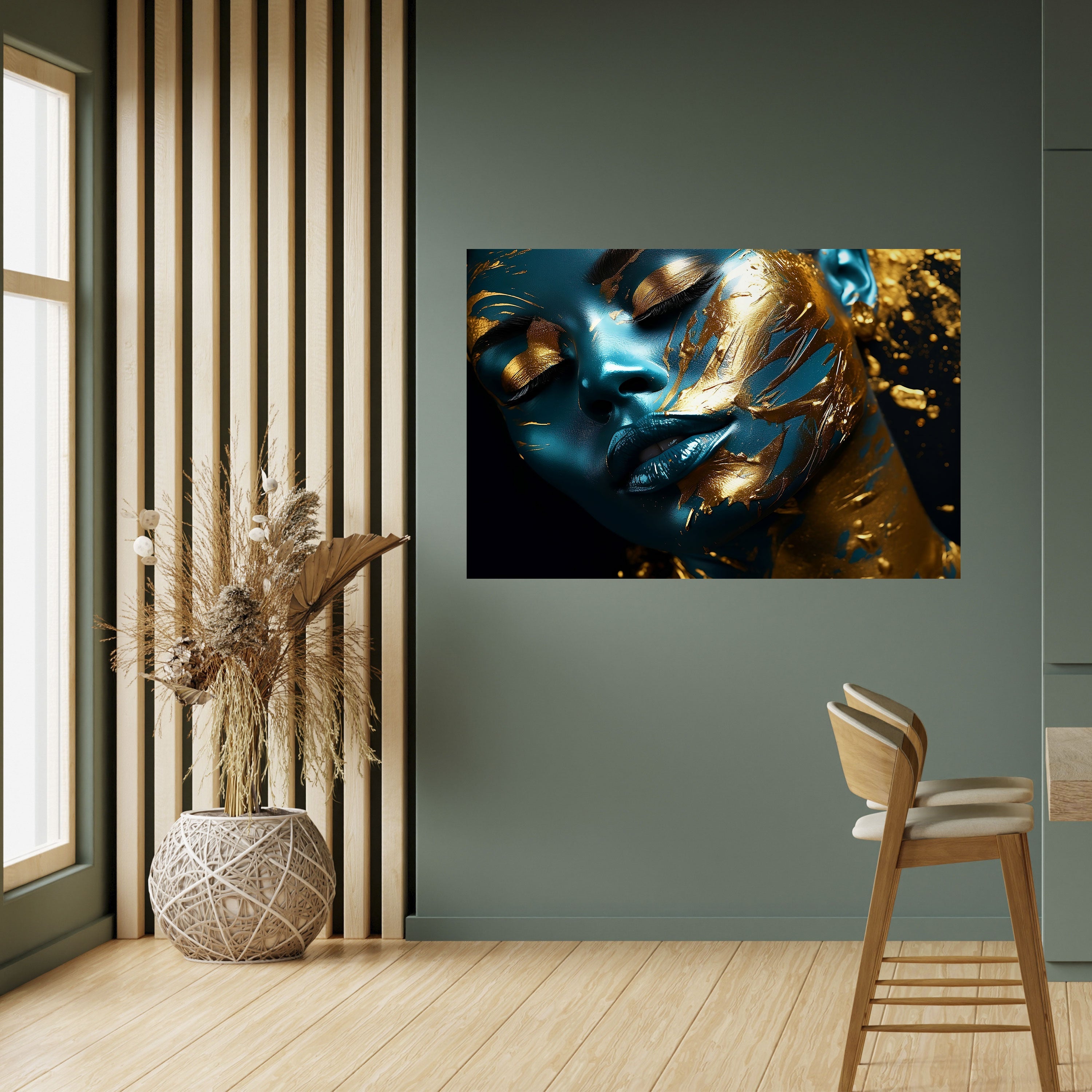 GOLDEN SERENITY Οριζόντια αφίσα με κολλητική ταινία