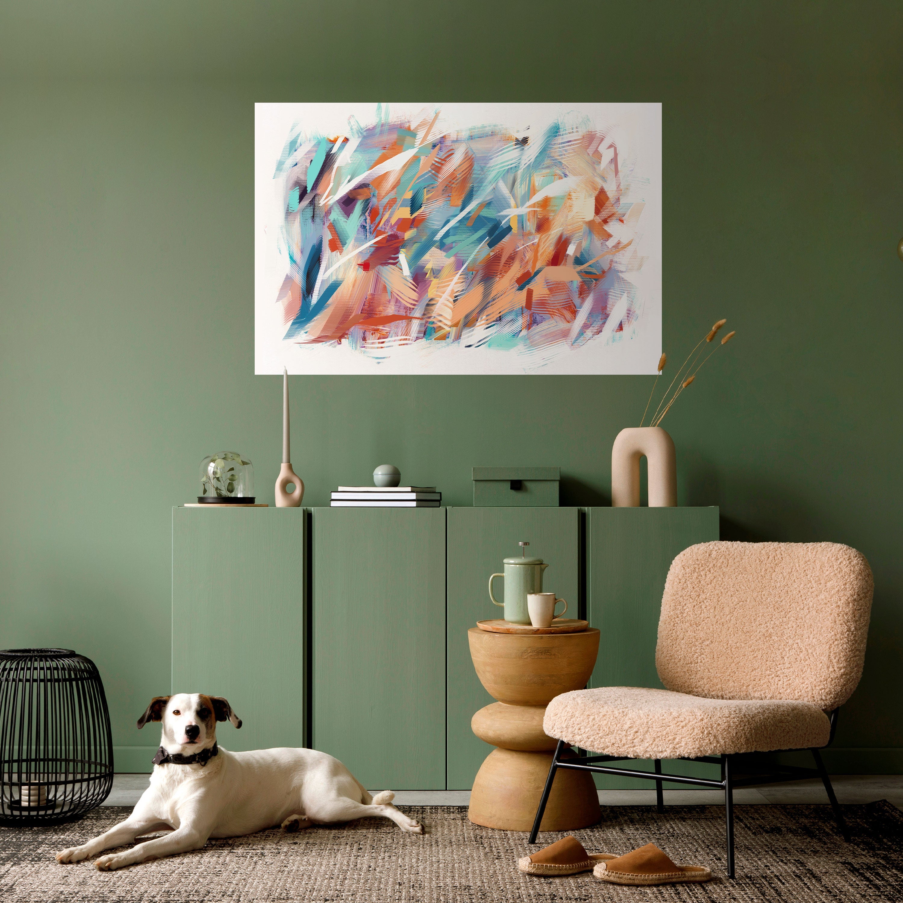 DREAMLIKE PALETTE Οριζόντια αφίσα με κολλητική ταινία και κόλλα