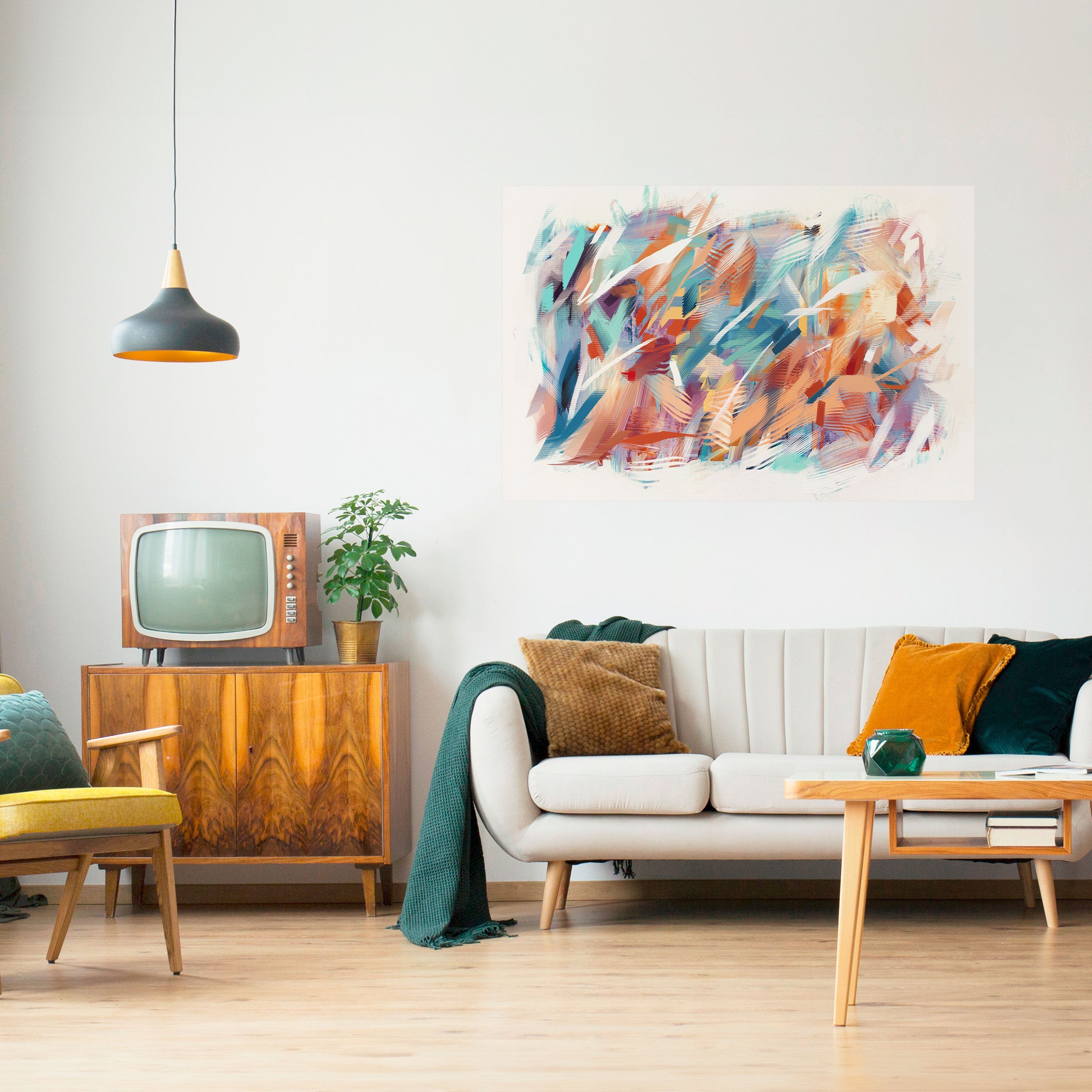 DREAMLIKE PALETTE Οριζόντια αφίσα με κολλητική ταινία και κόλλα
