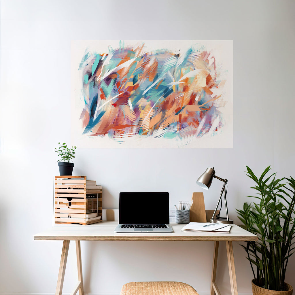 DREAMLIKE PALETTE Οριζόντια αφίσα με κολλητική ταινία και κόλλα