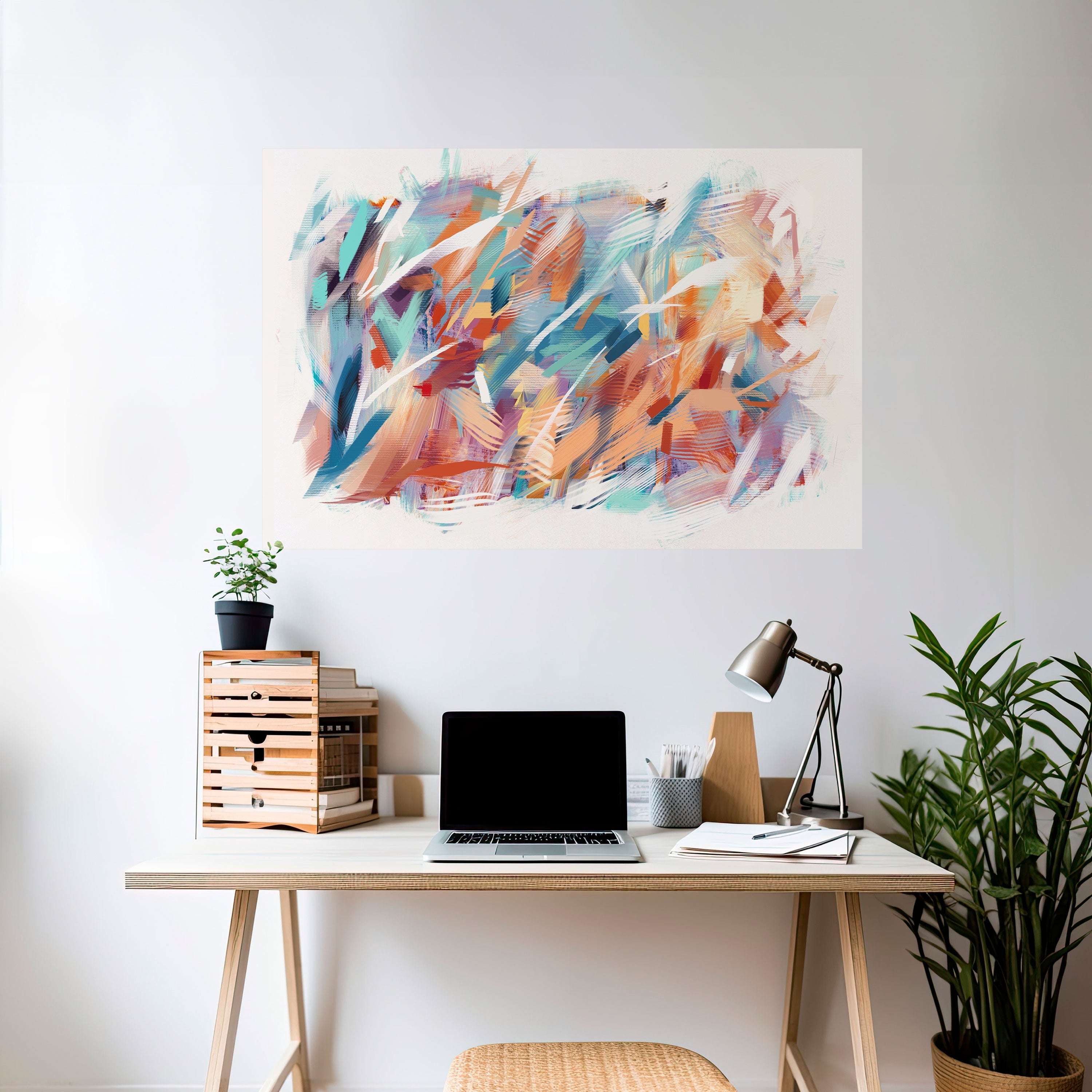 DREAMLIKE PALETTE Οριζόντια αφίσα με κολλητική ταινία και κόλλα