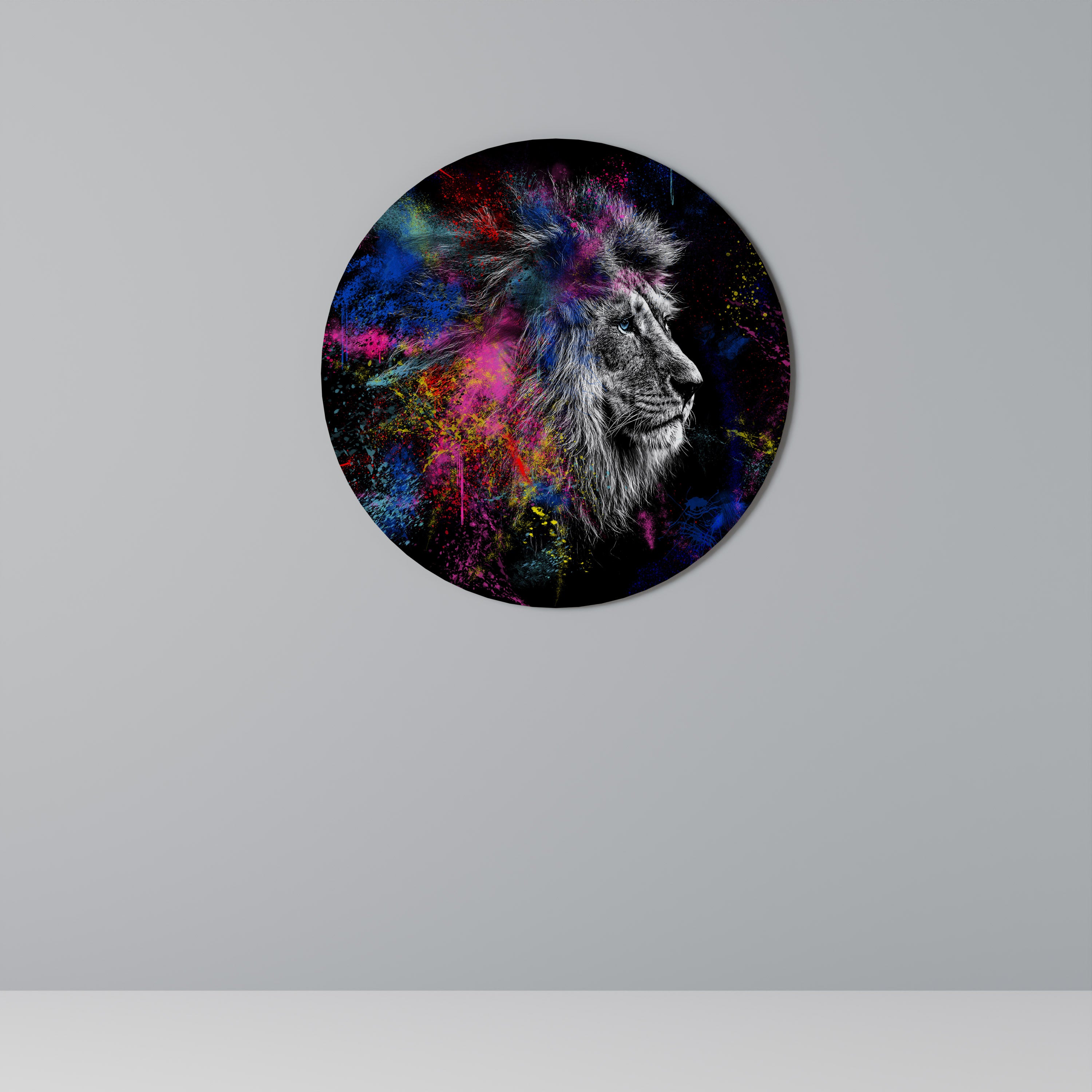 LION ARTISTRY Στρογγυλή Τέχνη Τοίχου