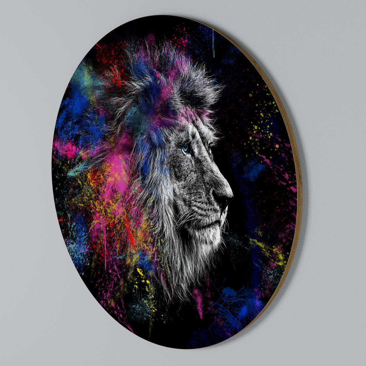 LION ARTISTRY Στρογγυλός πίνακας ζωγραφικής