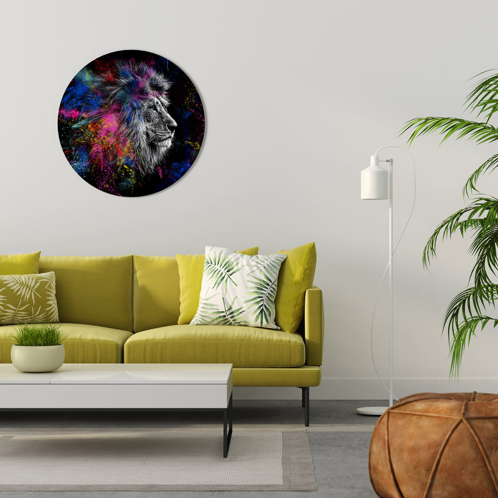 LION ARTISTRY Στρογγυλή Τέχνη Τοίχου