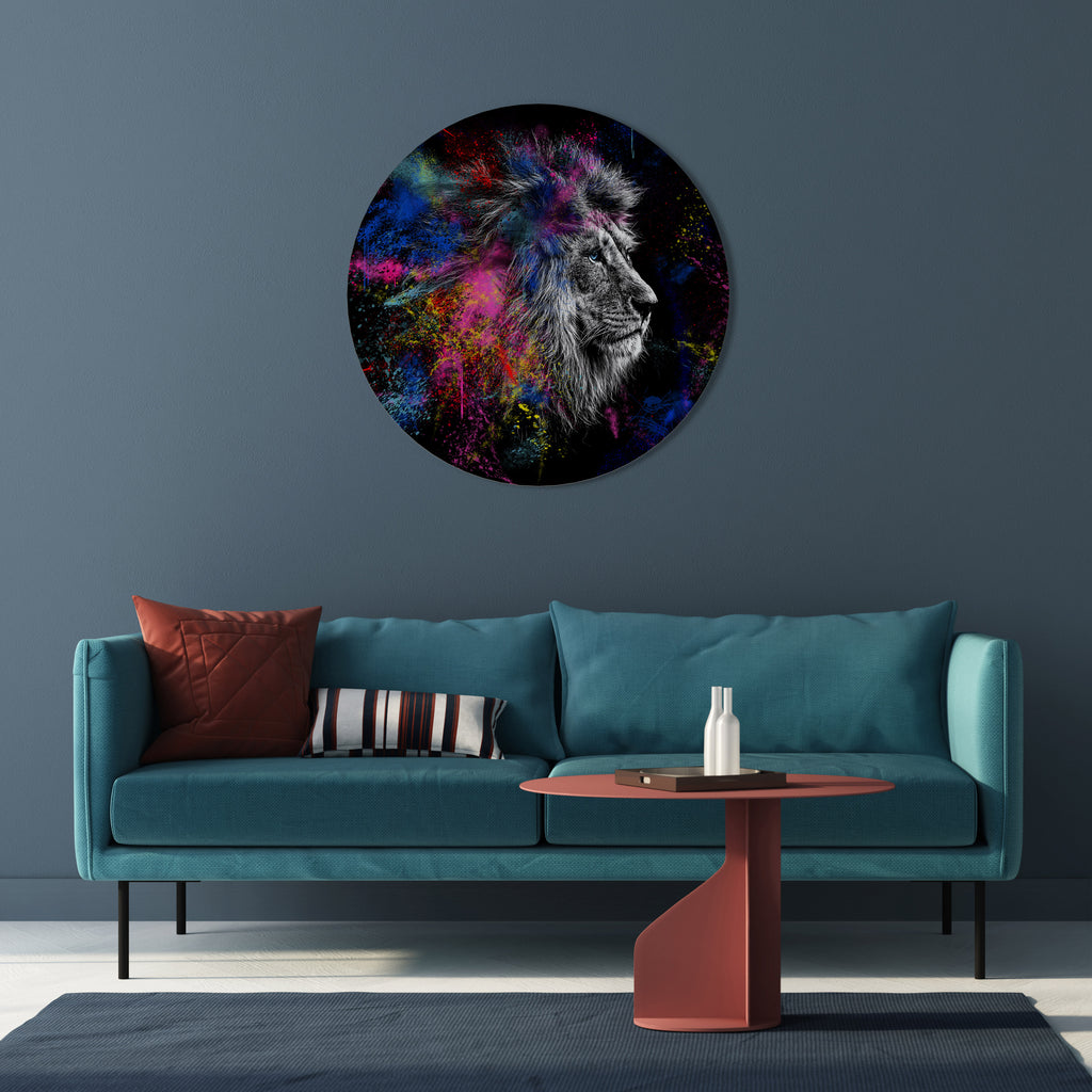 LION ARTISTRY Στρογγυλή Τέχνη Τοίχου